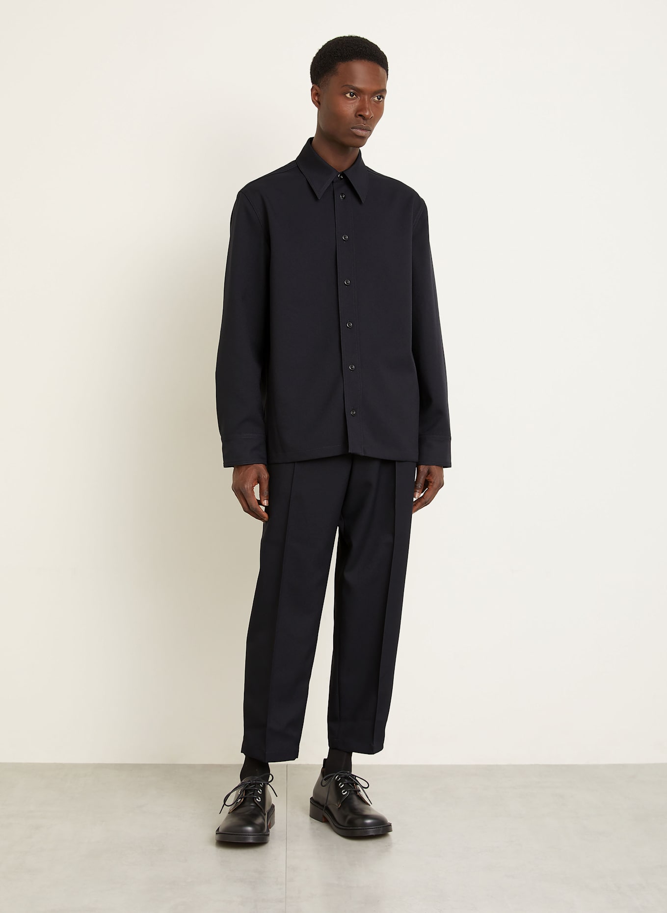 JIL SANDER Overshirt: DUNKELBLAU