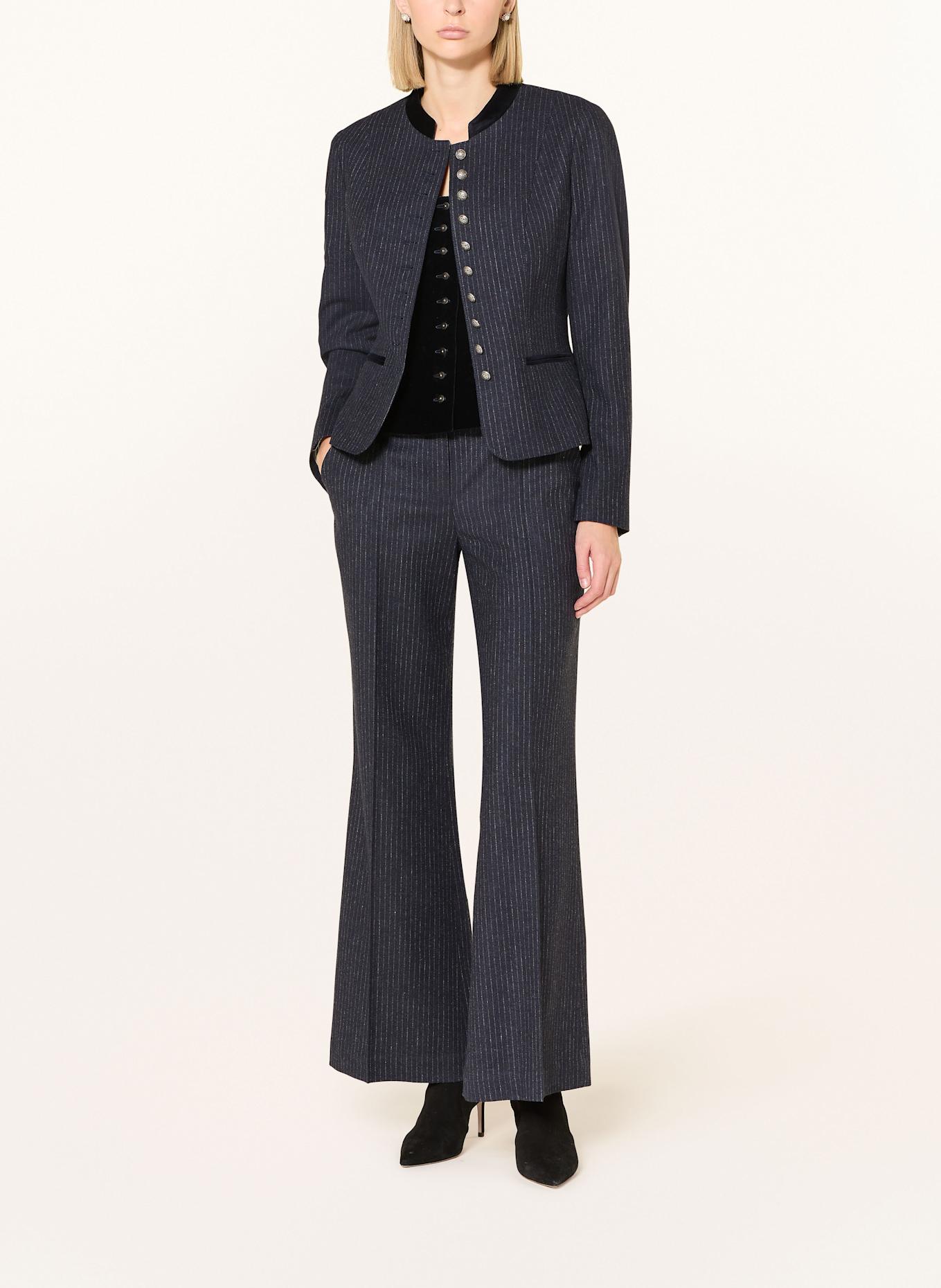 Grasegger Trachtenhose GERTRUDE: DUNKELBLAU / HELLGRAU