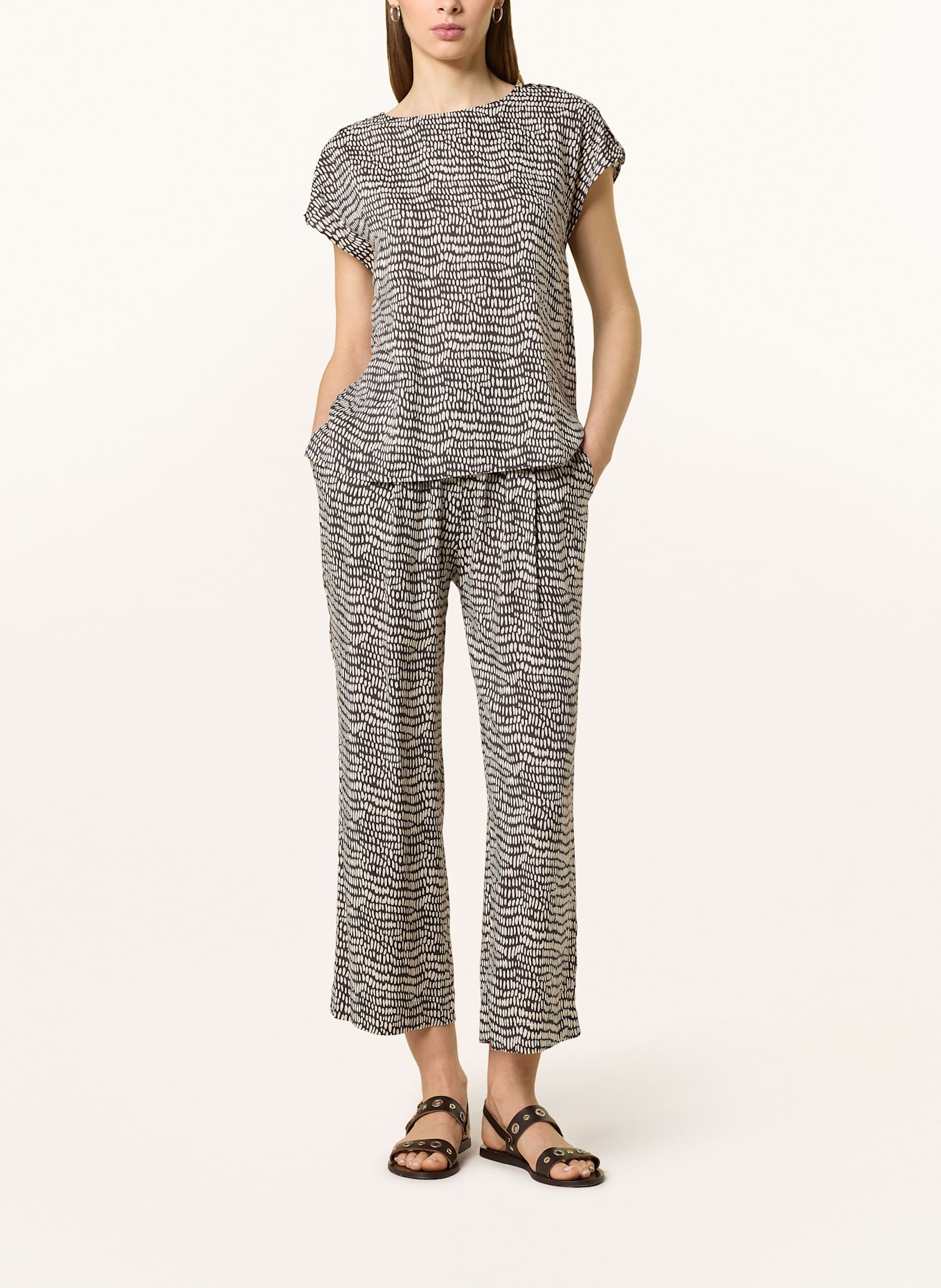 OPUS 7/8-Hose MAROU: BRAUN / ECRU