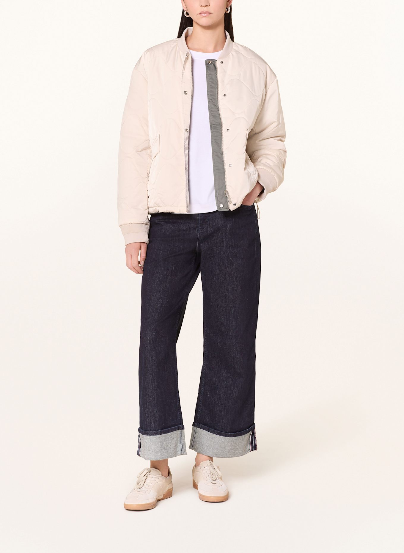 OPUS Blouson HALLINU zum Wenden: ECRU / OLIV