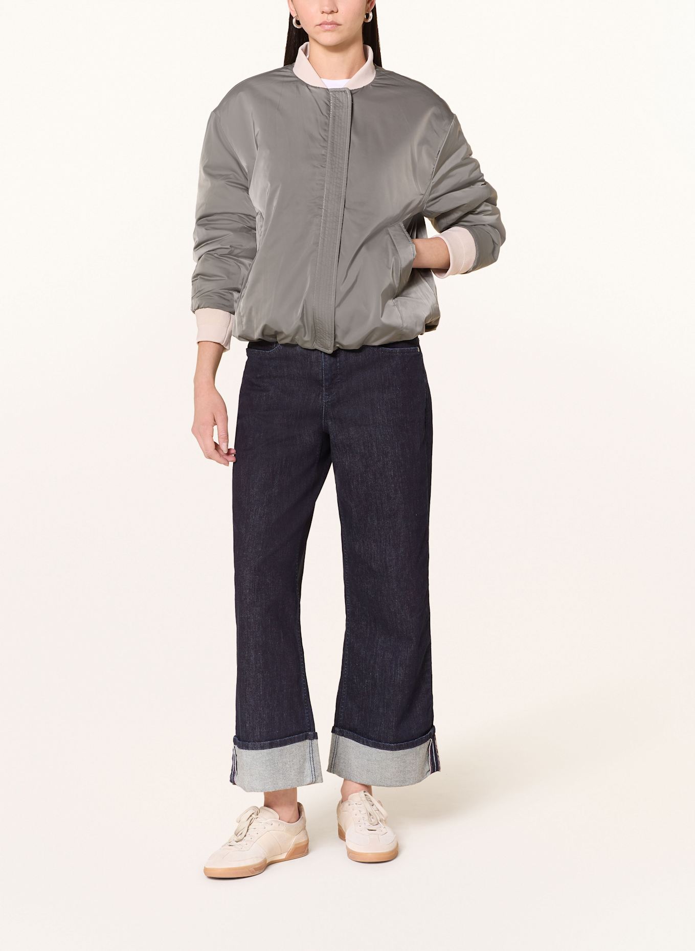 OPUS Blouson HALLINU zum Wenden: ECRU / OLIV