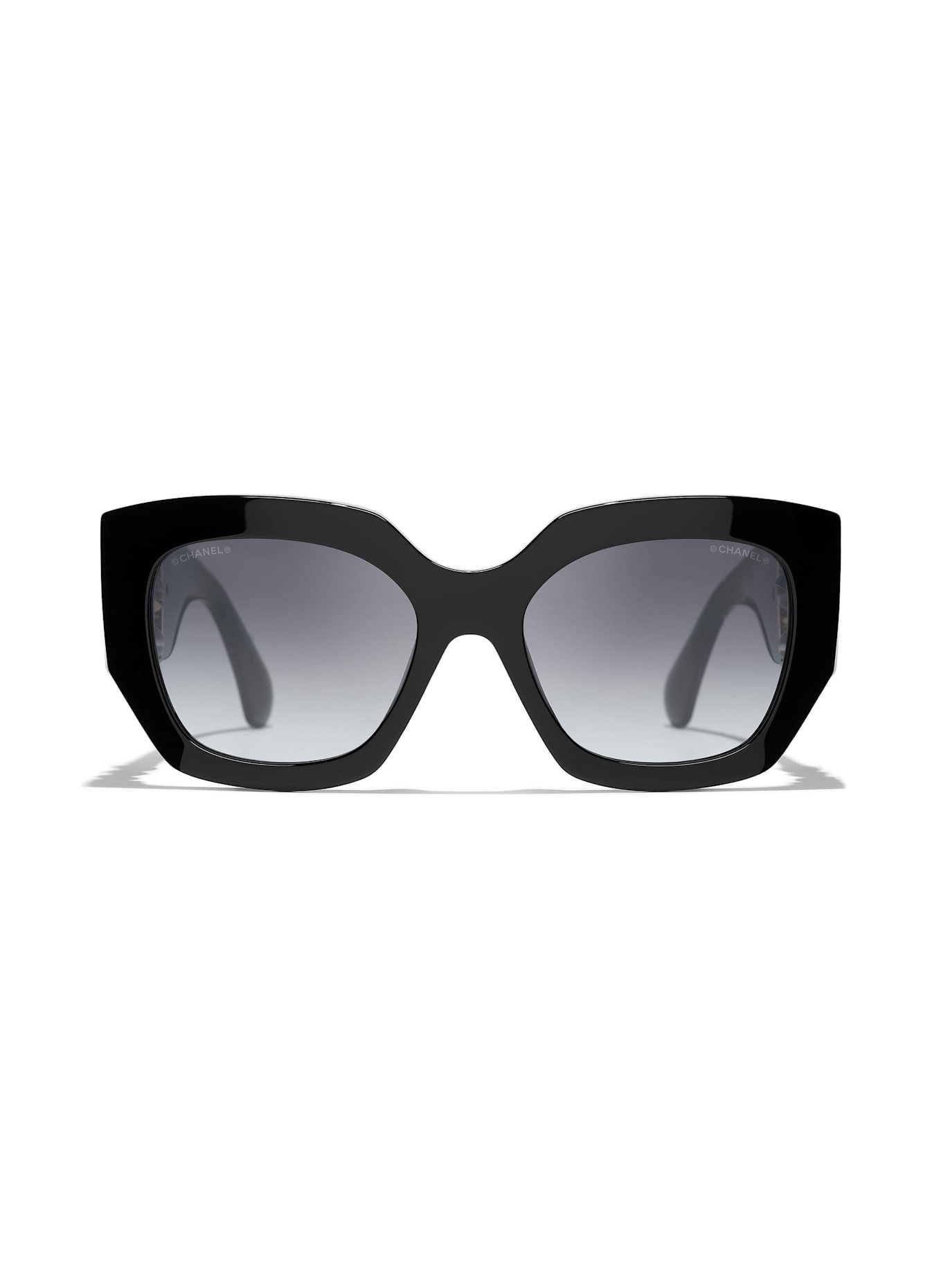 CHANEL Schmetterlingsförmige Sonnenbrille: C622S6  - SCHWARZ/ GRAU