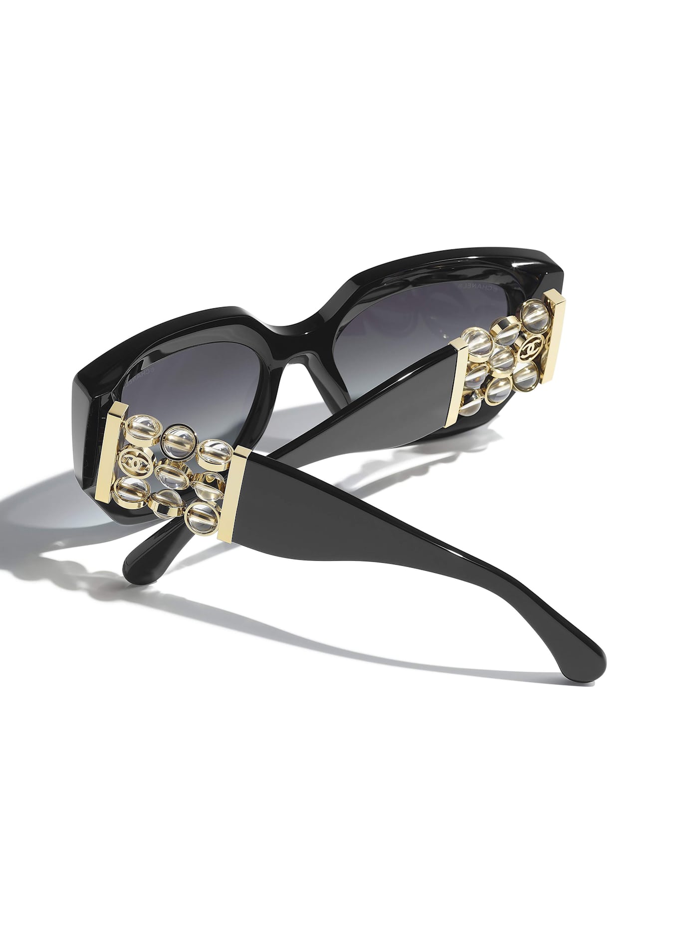 CHANEL Schmetterlingsförmige Sonnenbrille: C622S6  - SCHWARZ/ GRAU