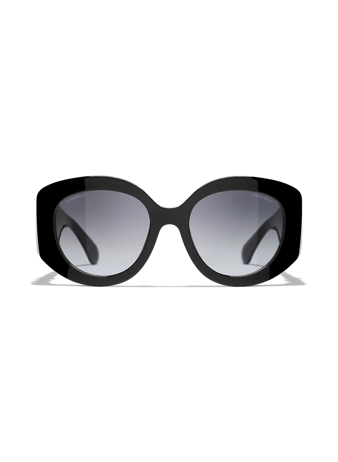 CHANEL Runde Sonnenbrille: C622S6 - SCHWARZ/ GRAU