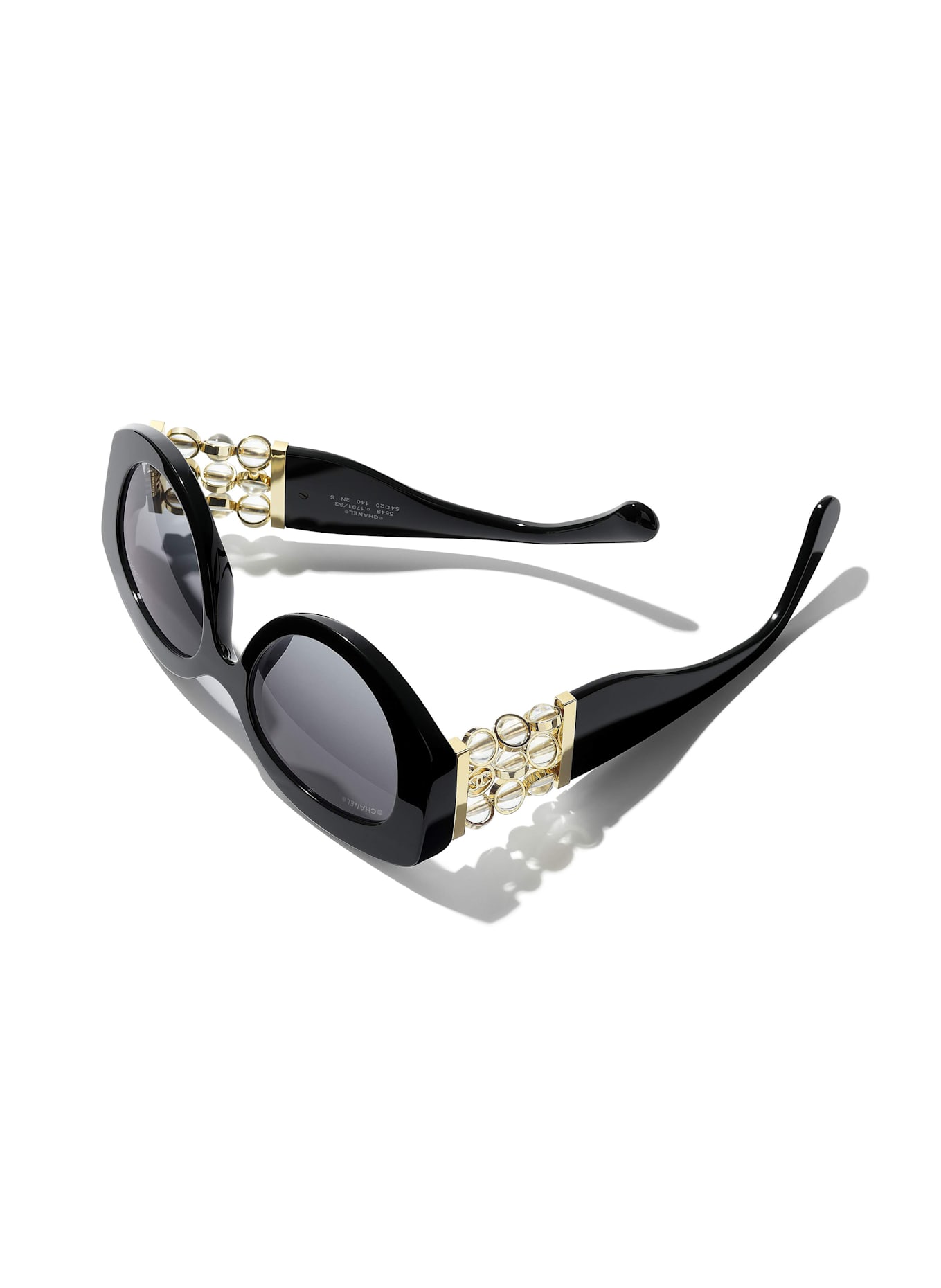 CHANEL Runde Sonnenbrille: C622S6 - SCHWARZ/ GRAU