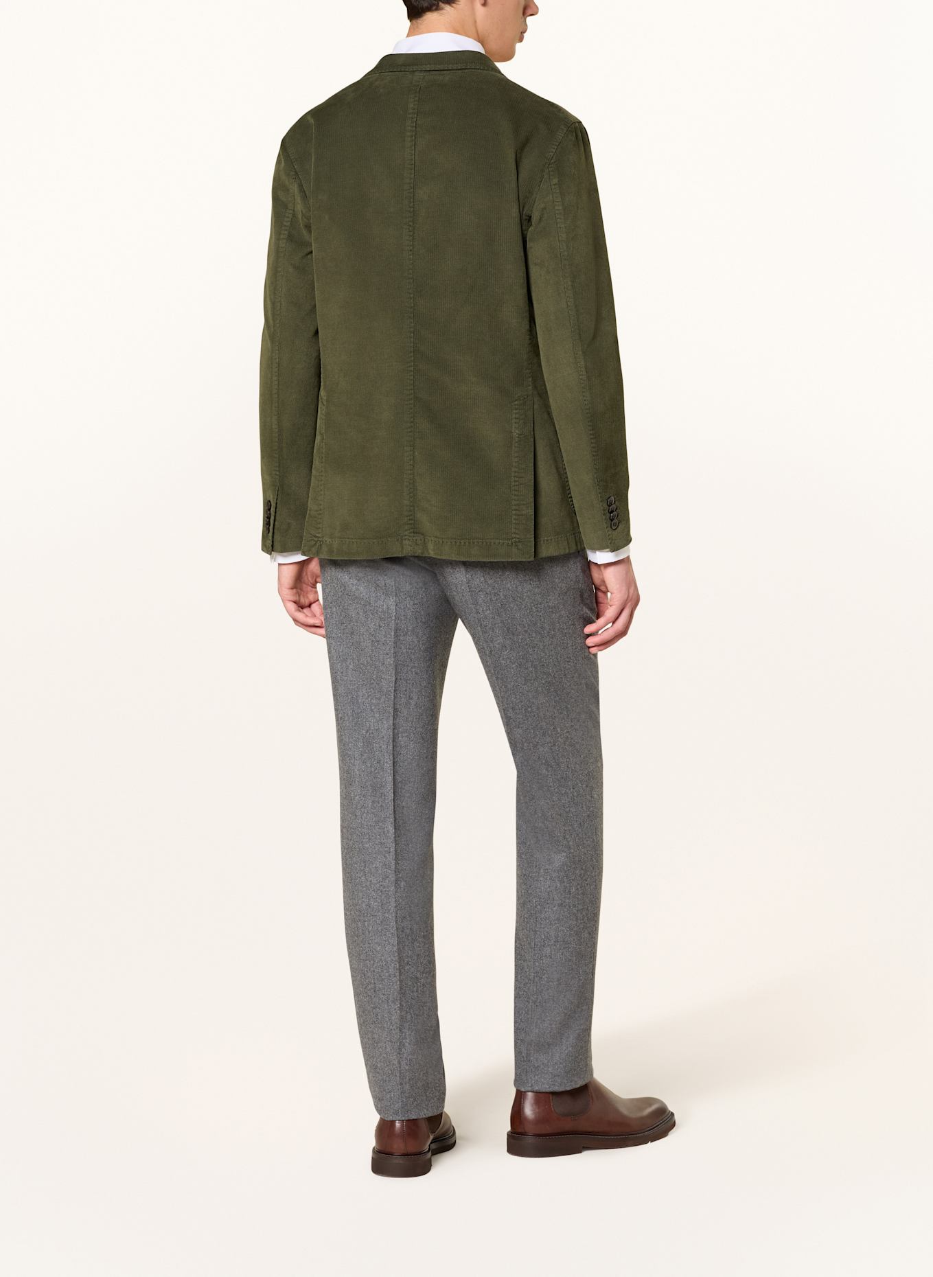 BOGLIOLI Flanell-Chino Slim Fit: GRAU