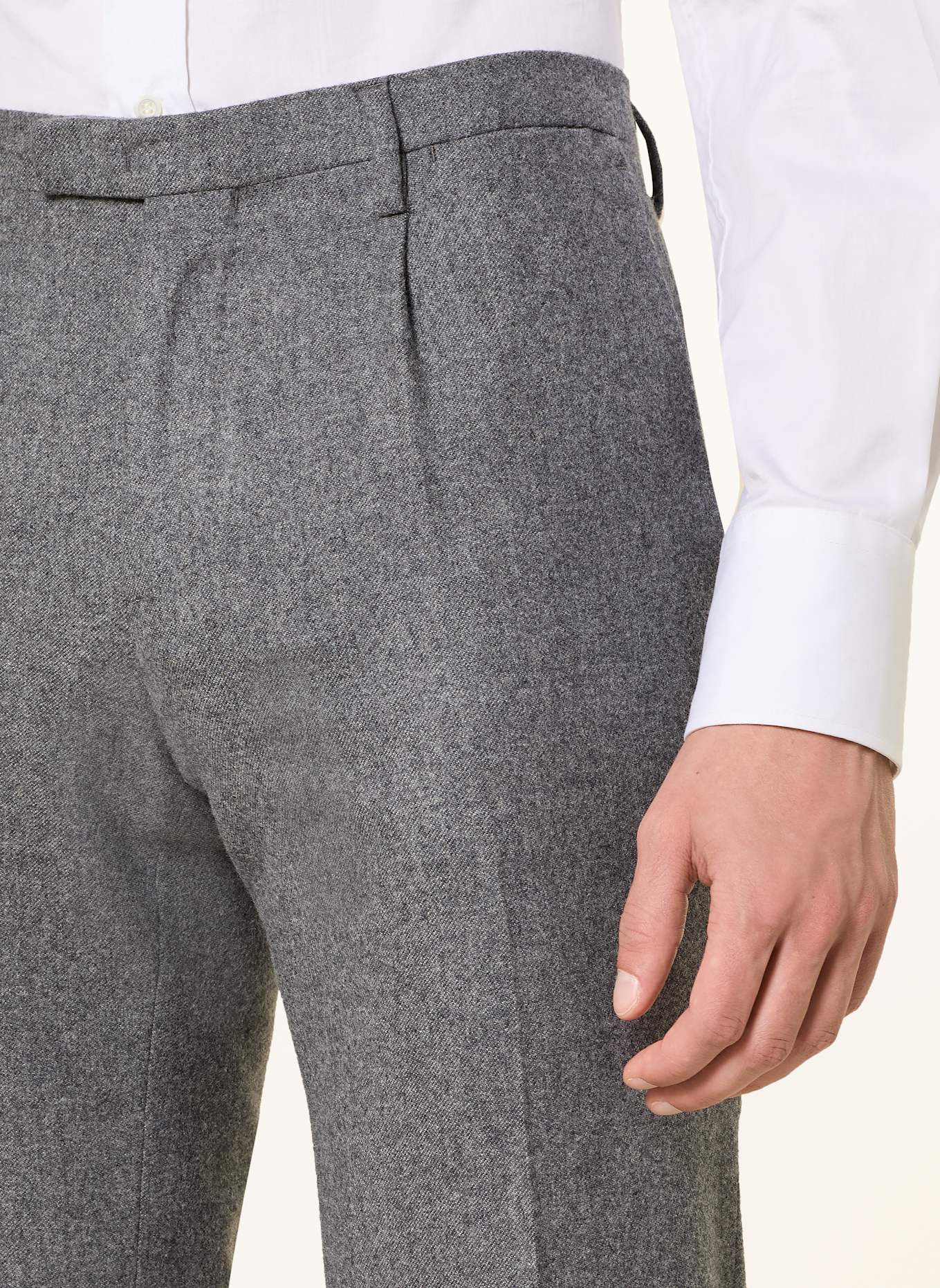 BOGLIOLI Flanell-Chino Slim Fit: GRAU