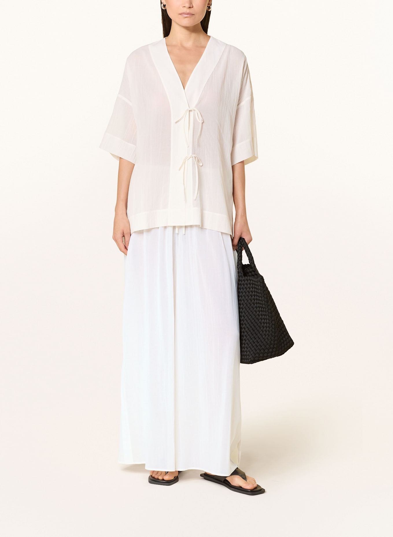 COS Bluzka z muślinu: ECRU