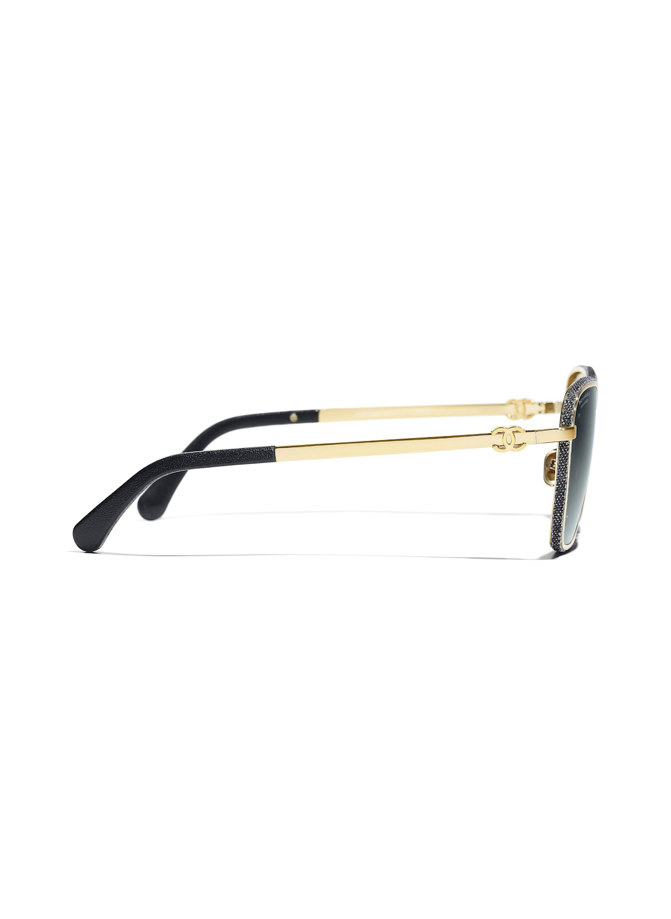 CHANEL Katzenaugenförmige Sonnenbrille: C395S8 - GOLD/ GRAU POLARISIERT