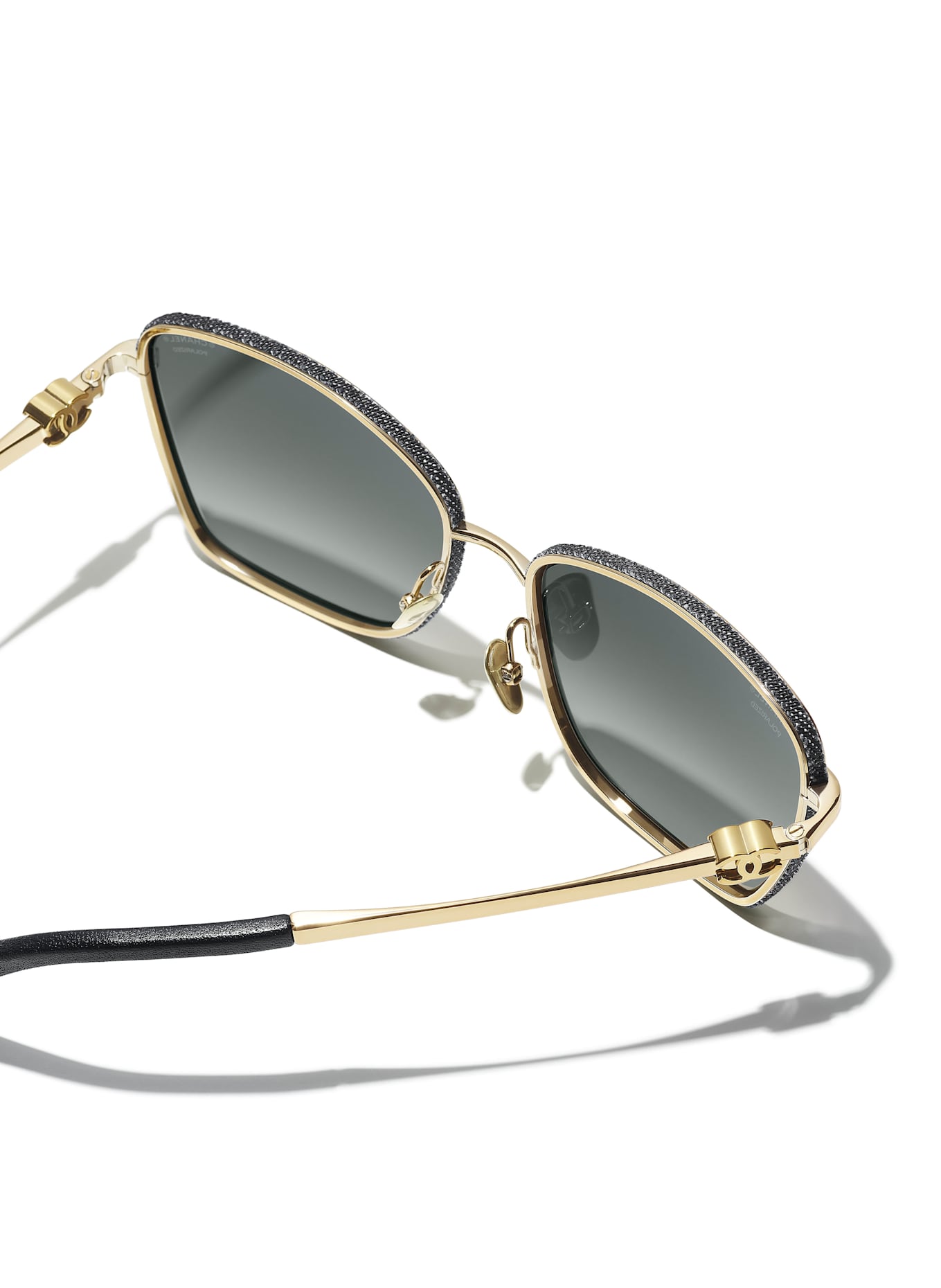 CHANEL Katzenaugenförmige Sonnenbrille: C395S8 - GOLD/ GRAU POLARISIERT
