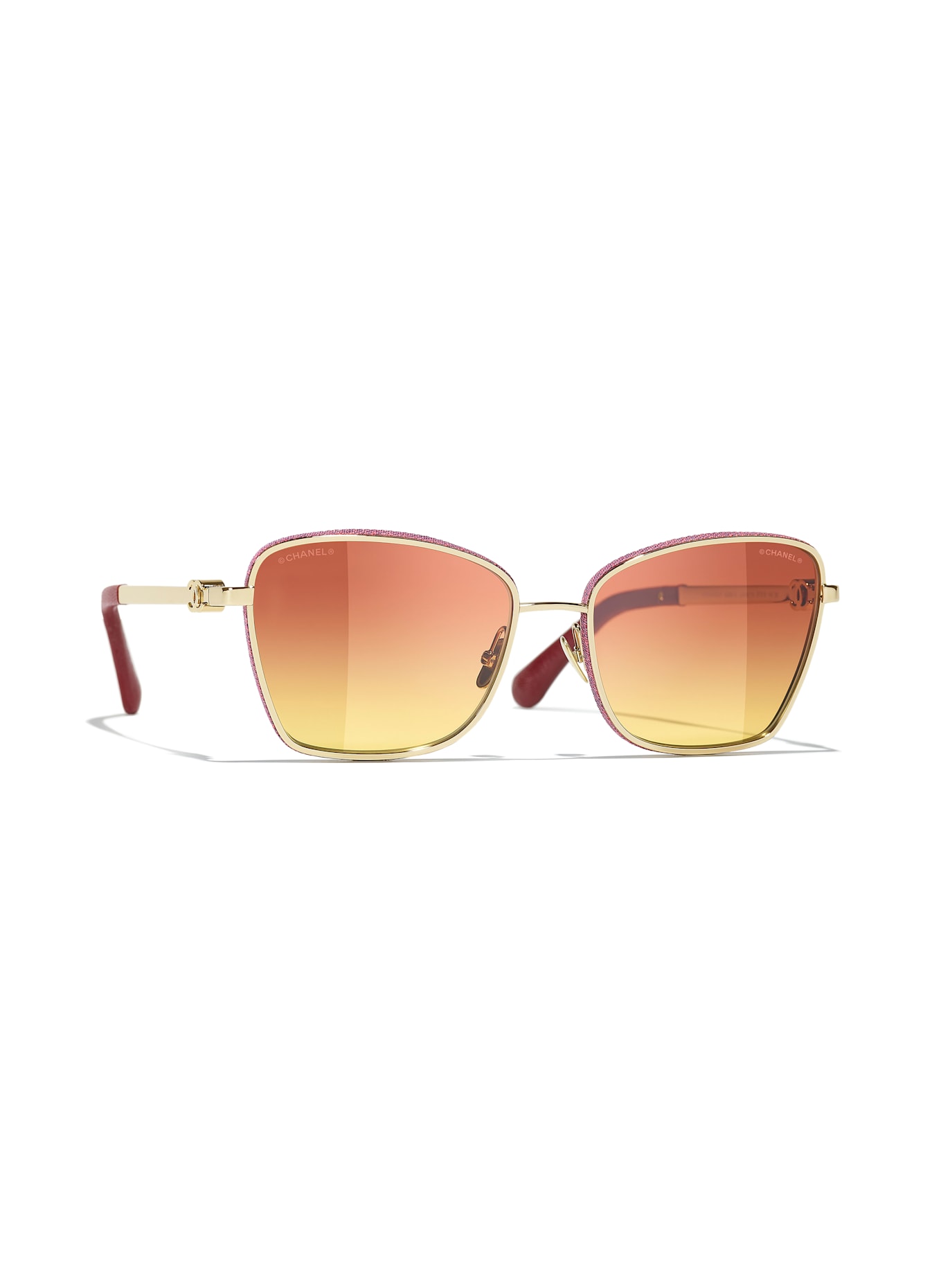 CHANEL Katzenaugenförmige Sonnenbrille: C41814 - GOLD/ ORANGE