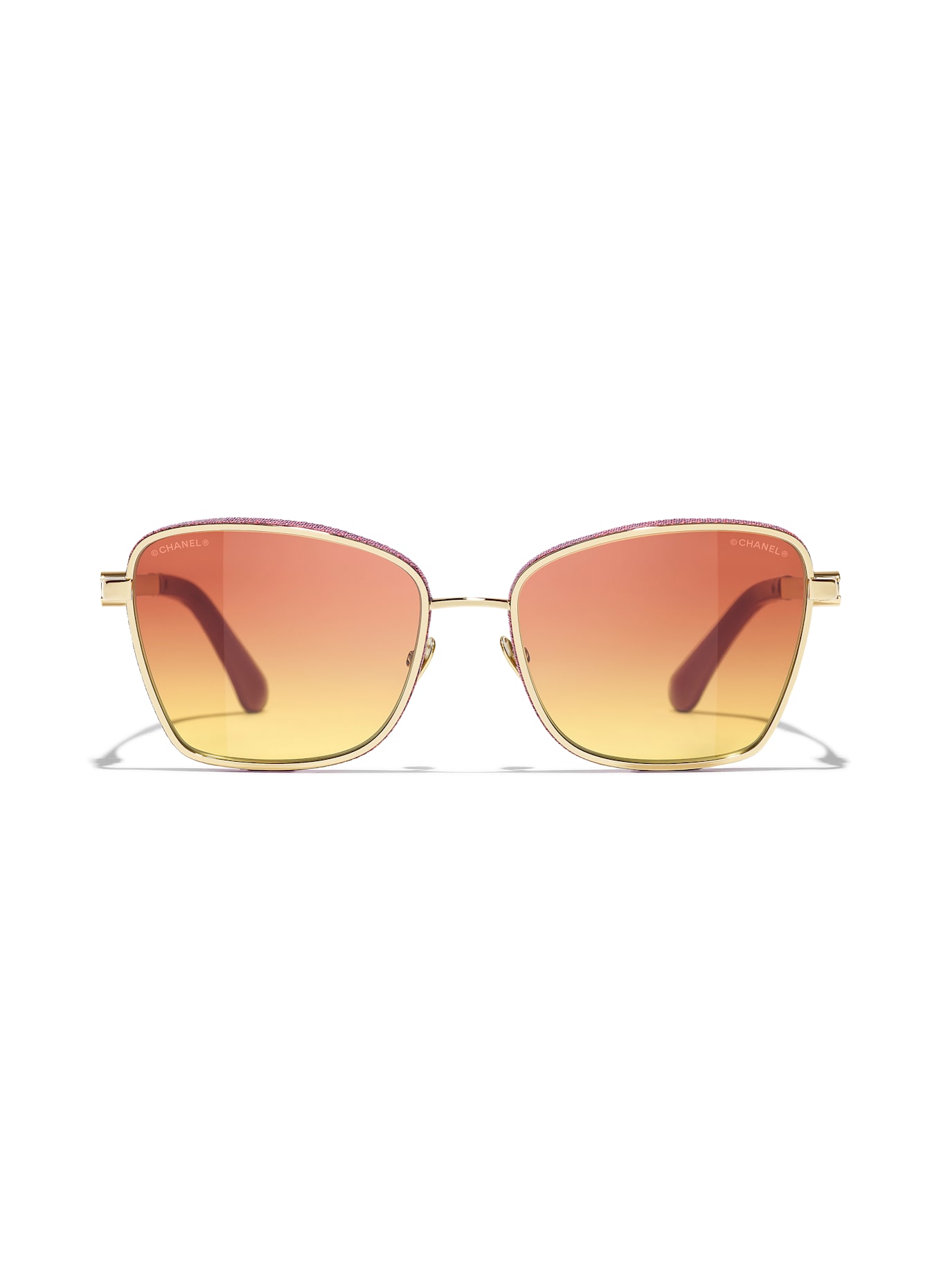 CHANEL Katzenaugenförmige Sonnenbrille: C41814 - GOLD/ ORANGE