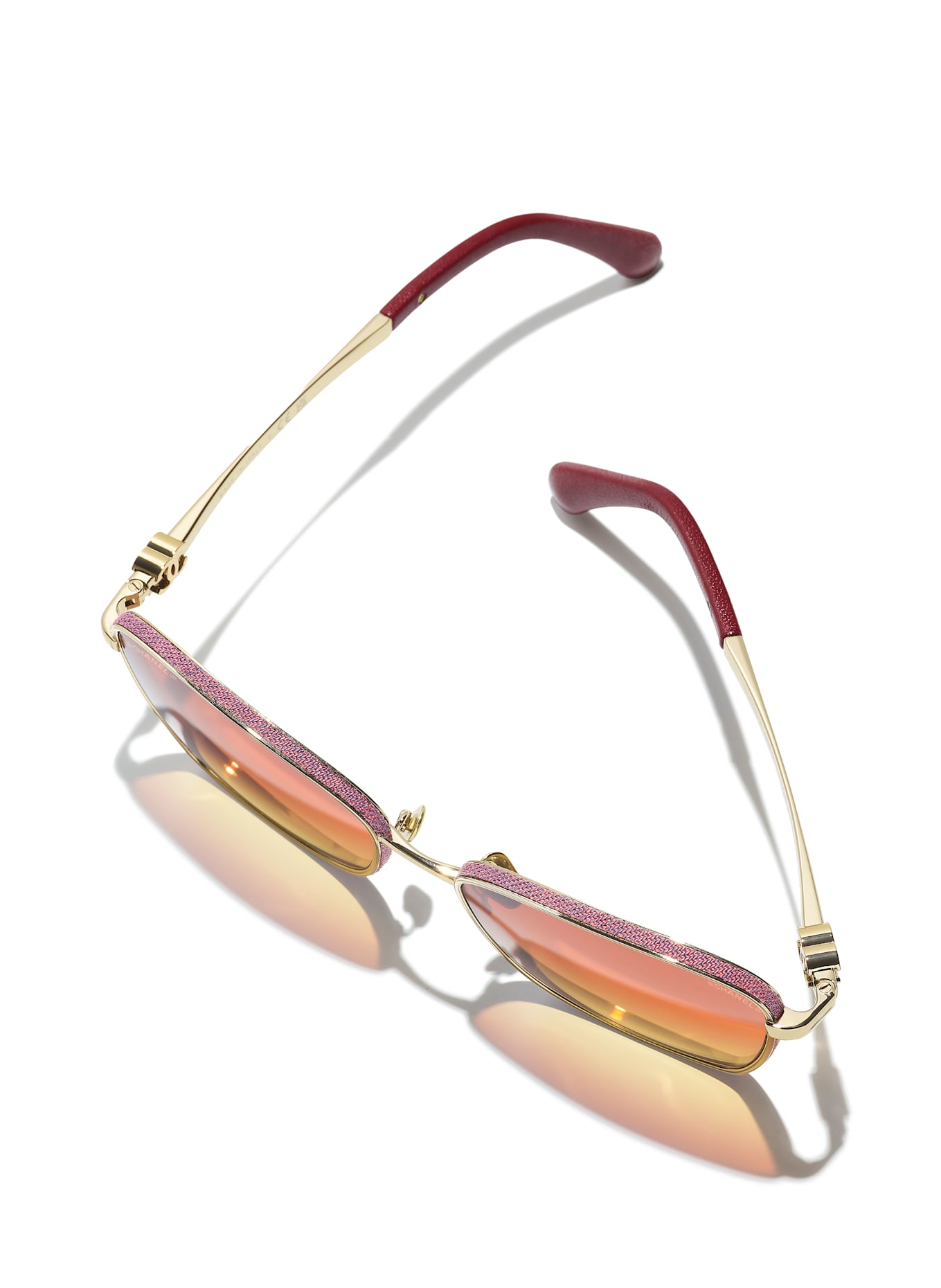 CHANEL Katzenaugenförmige Sonnenbrille: C41814 - GOLD/ ORANGE