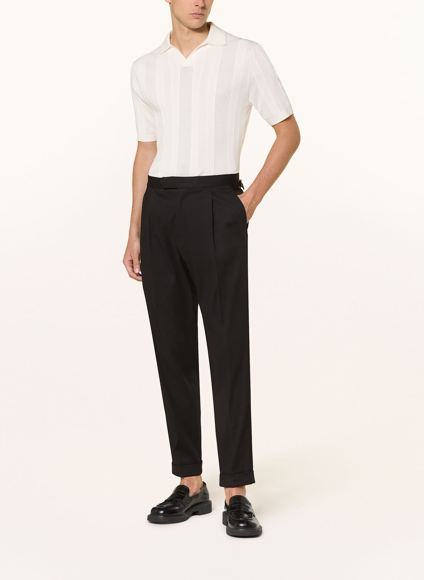 REISS Anzughose CANTWELL Tapered Fit: SCHWARZ