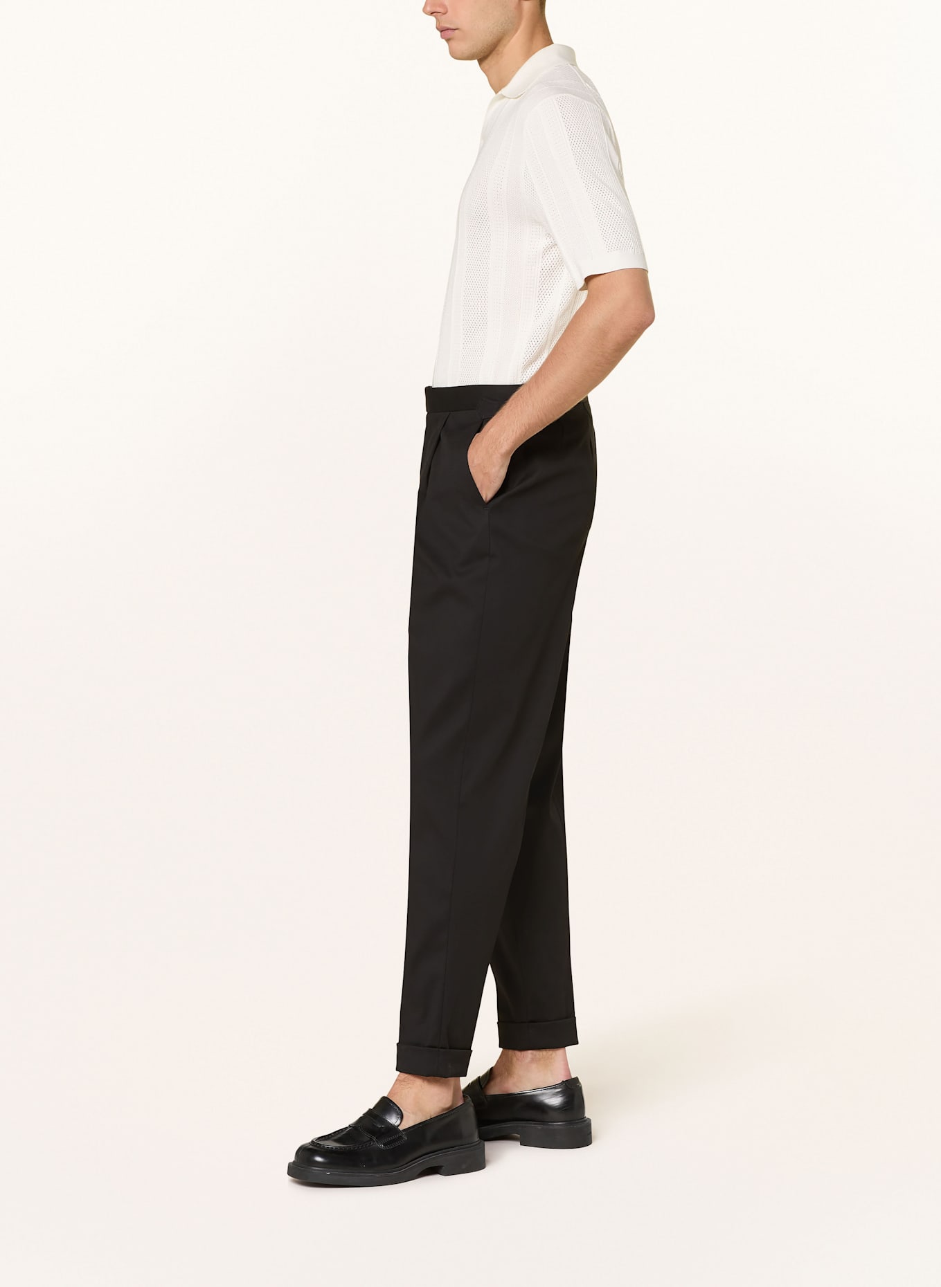 REISS Anzughose CANTWELL Tapered Fit: SCHWARZ