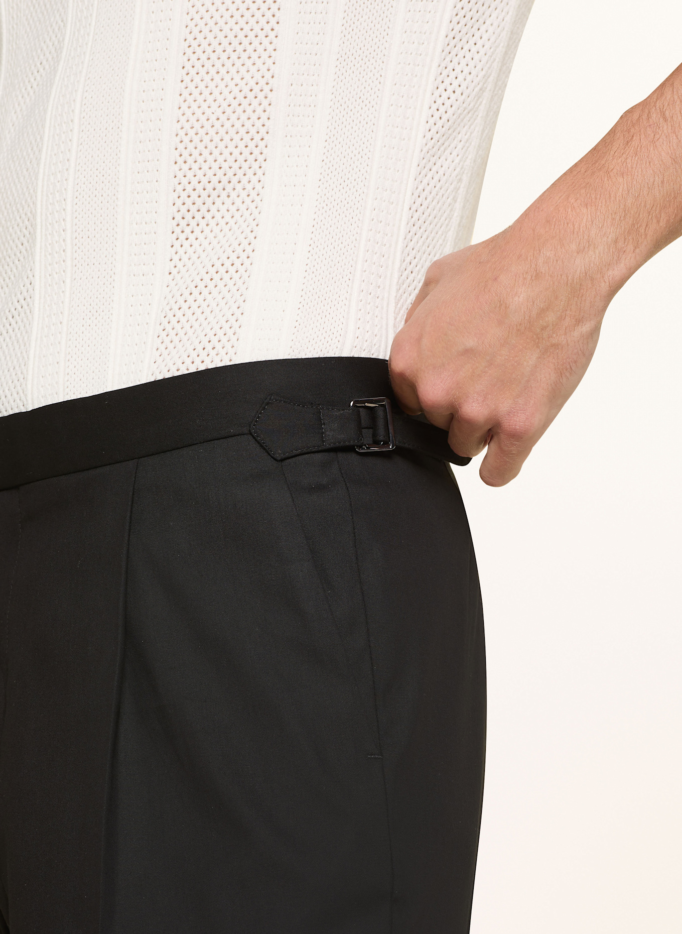 REISS Anzughose CANTWELL Tapered Fit: SCHWARZ