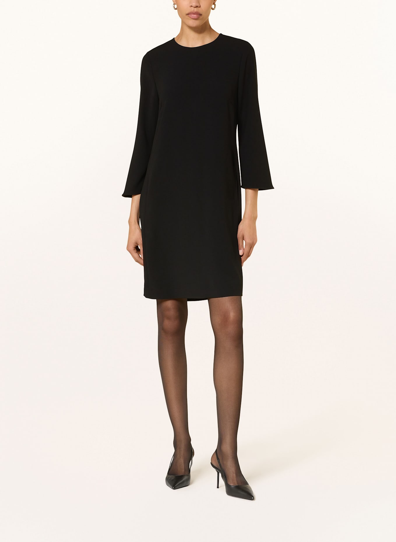 LUISA CERANO Kleid mit 3/4-Arm: SCHWARZ