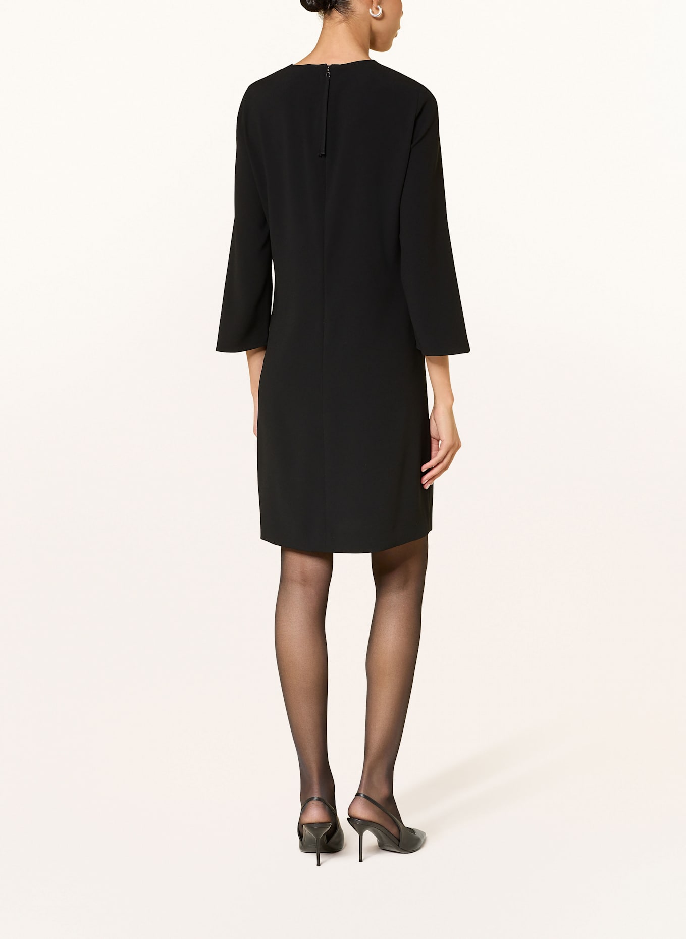 LUISA CERANO Kleid mit 3/4-Arm: SCHWARZ