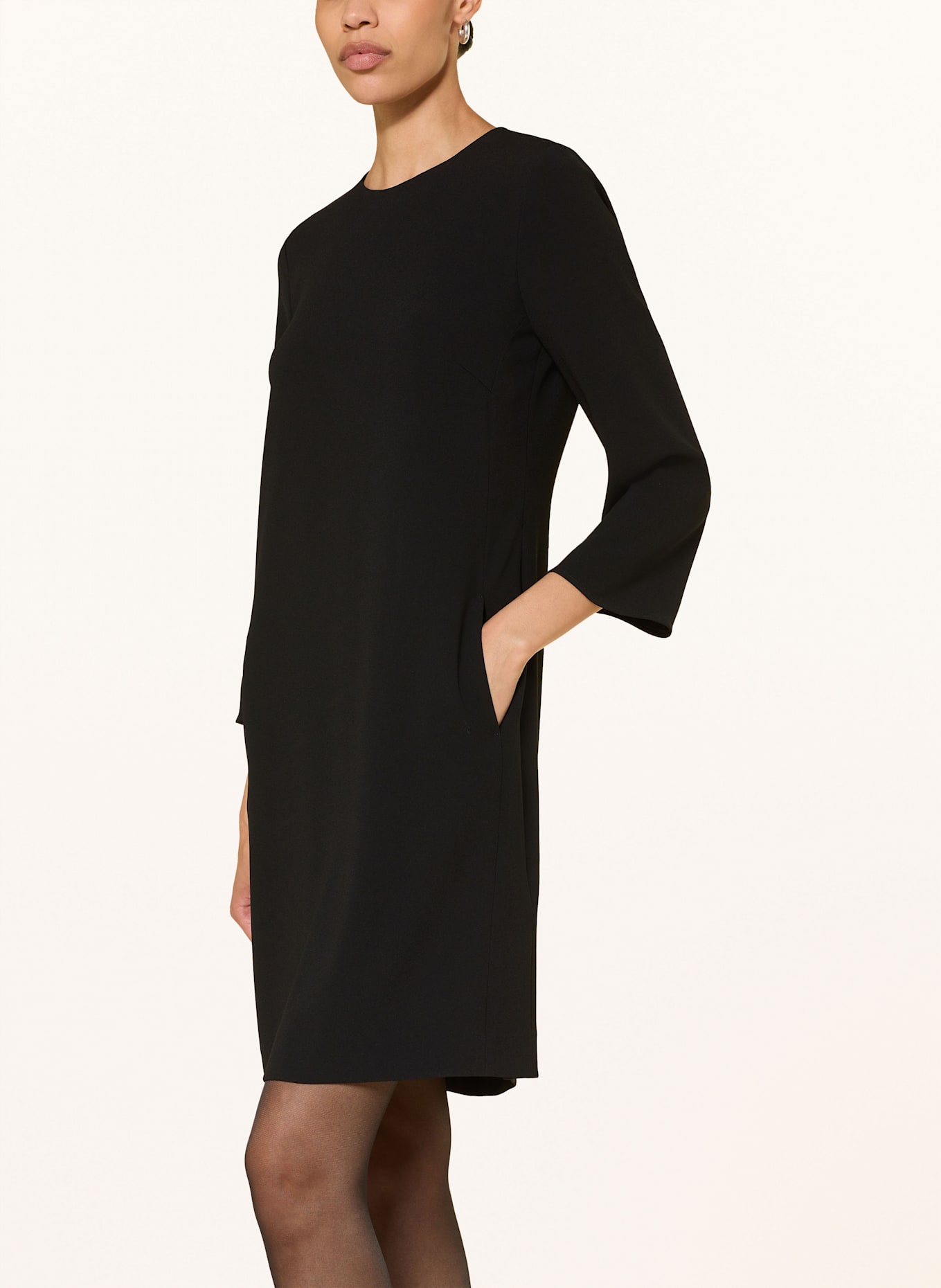 LUISA CERANO Kleid mit 3/4-Arm: SCHWARZ