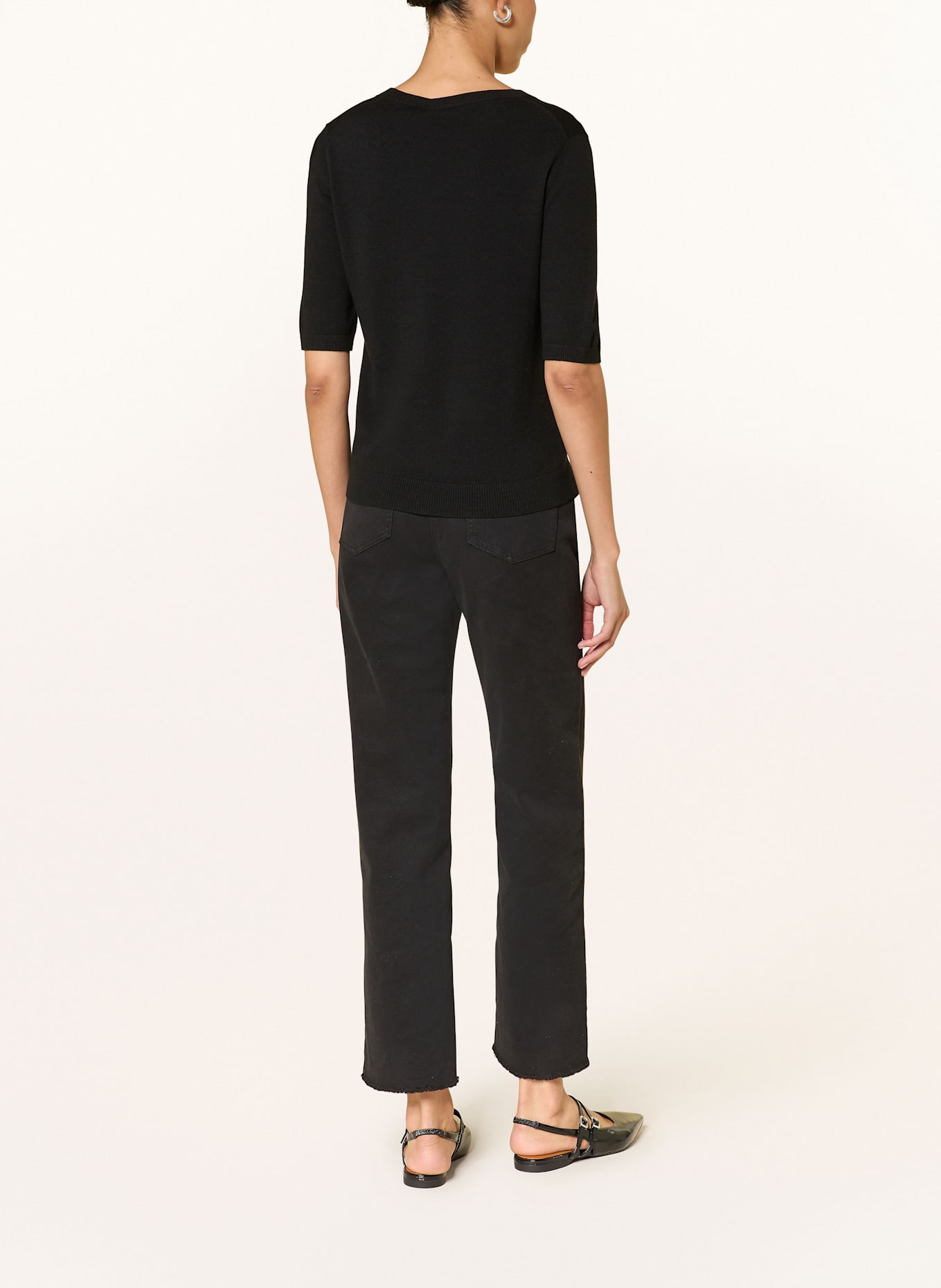 LUISA CERANO Strickshirt: SCHWARZ