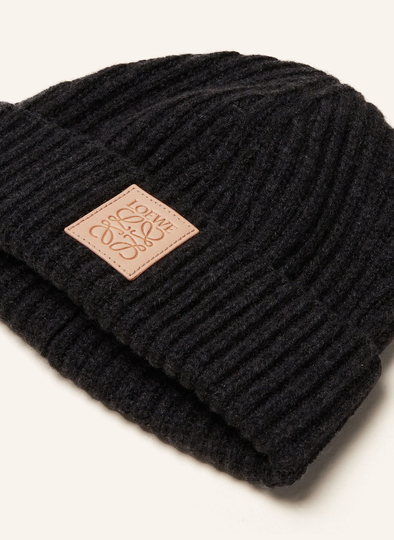 LOEWE Cashmere-Mütze: SCHWARZ