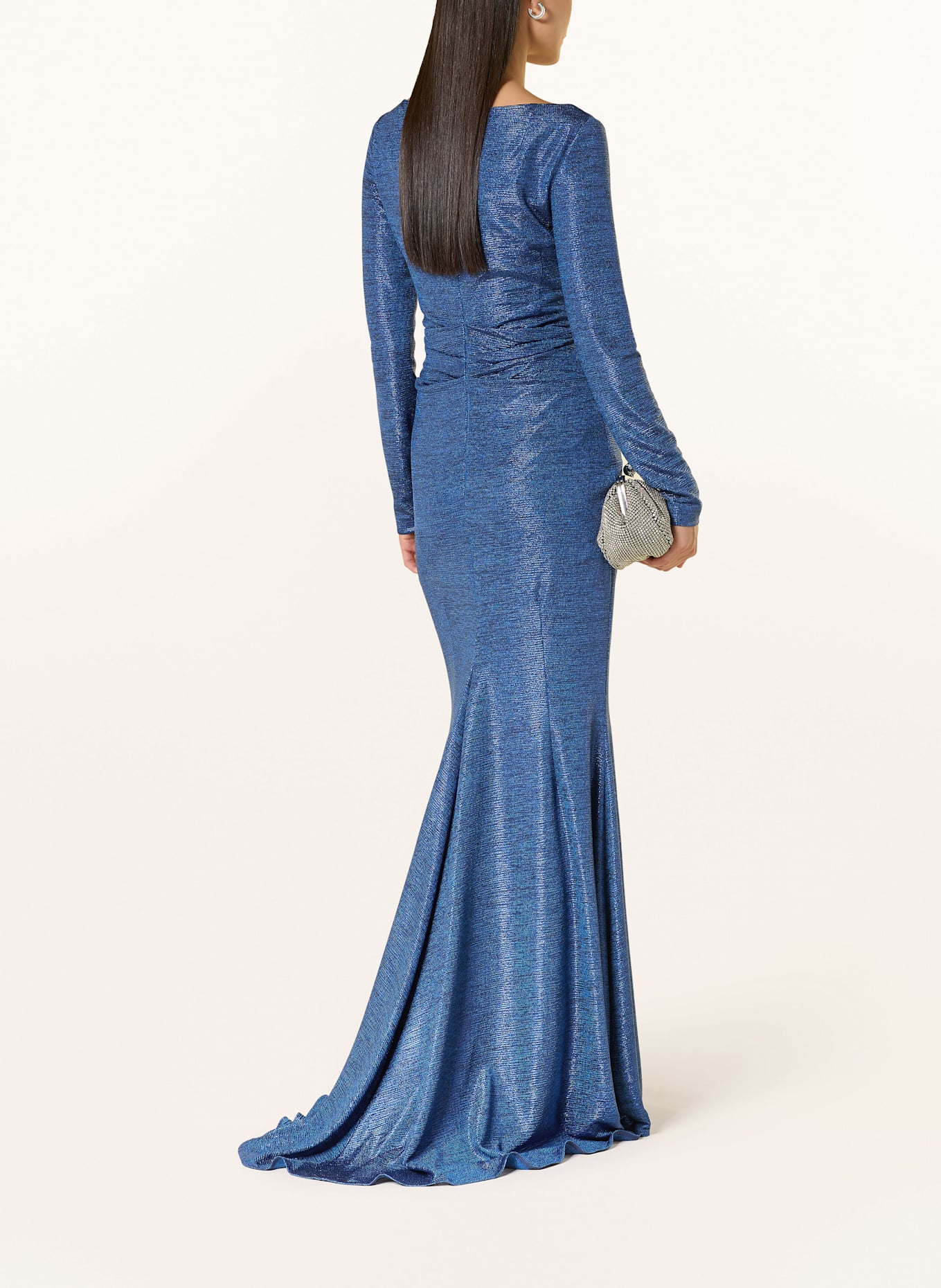 TALBOT RUNHOF Sukienka wieczorowa z błyszczącą przędzą: GRANATOWY