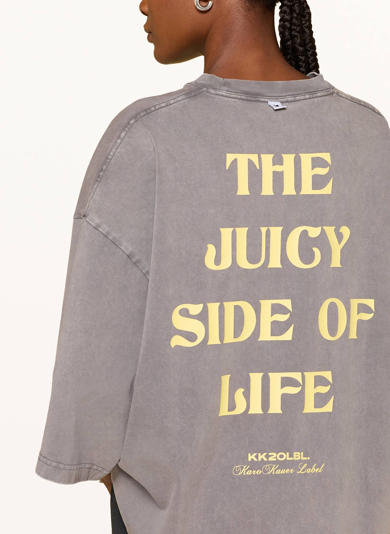 KARO KAUER Oversized shirt: GRAY