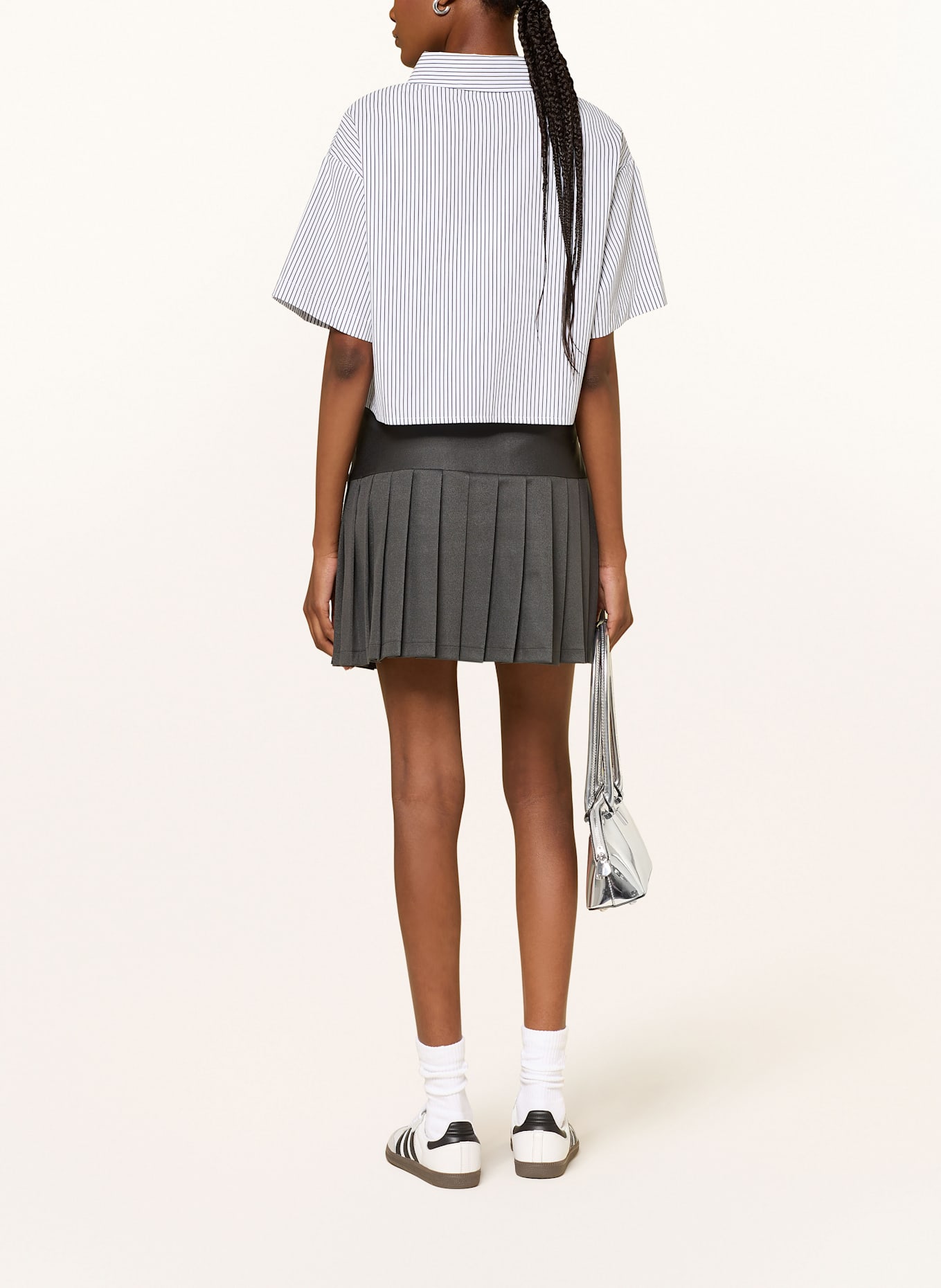 KARO KAUER Plisowana spódnica: CZIEMNOSZARY