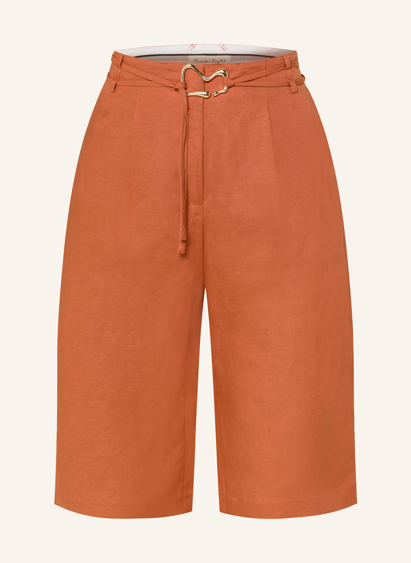 Phase Eight Szorty LOTTIE z lnem: BRĄZOWY