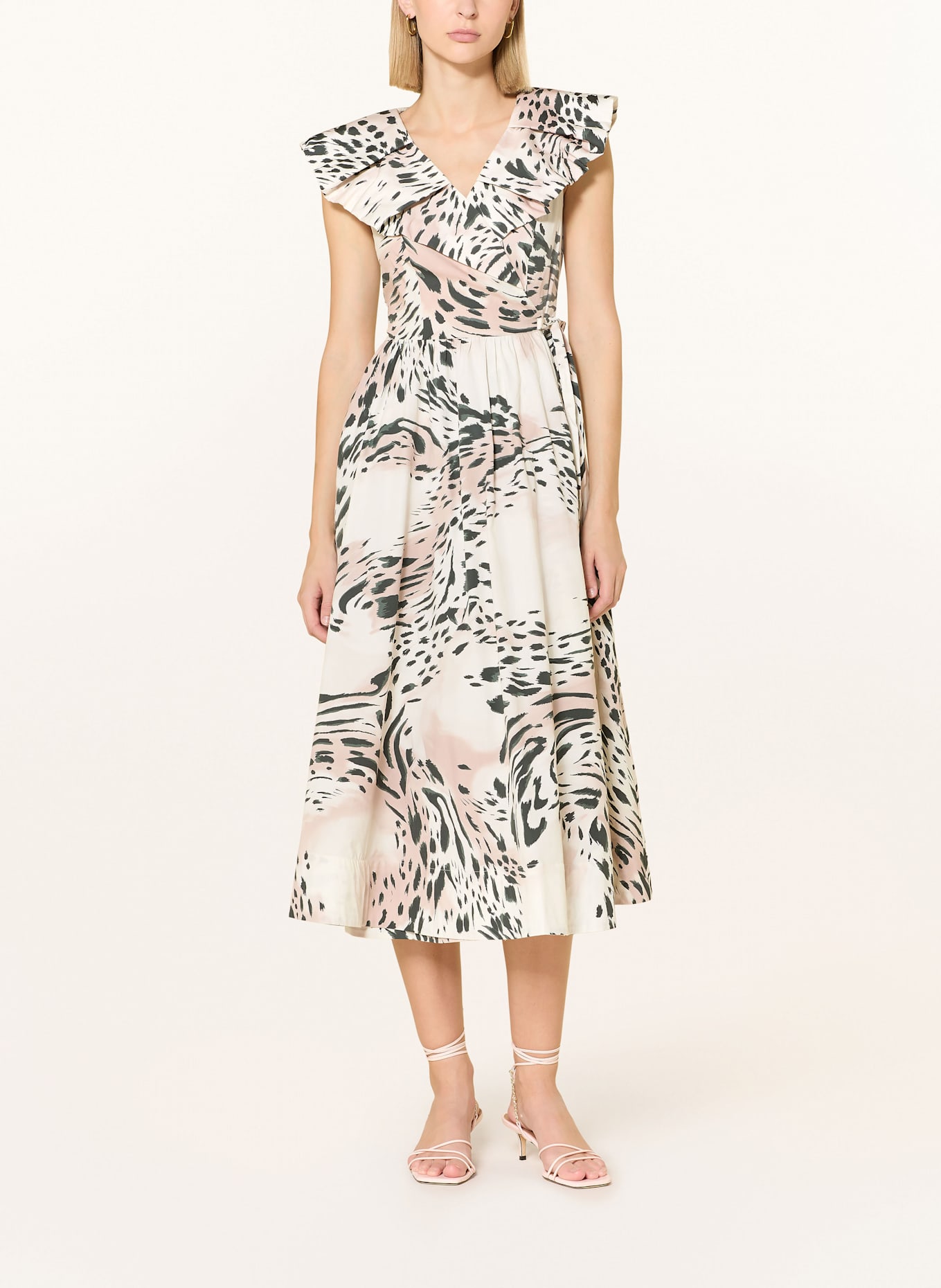Phase Eight TRIX wrap Look dress with frills: Jeans slim Homme Orange Taille