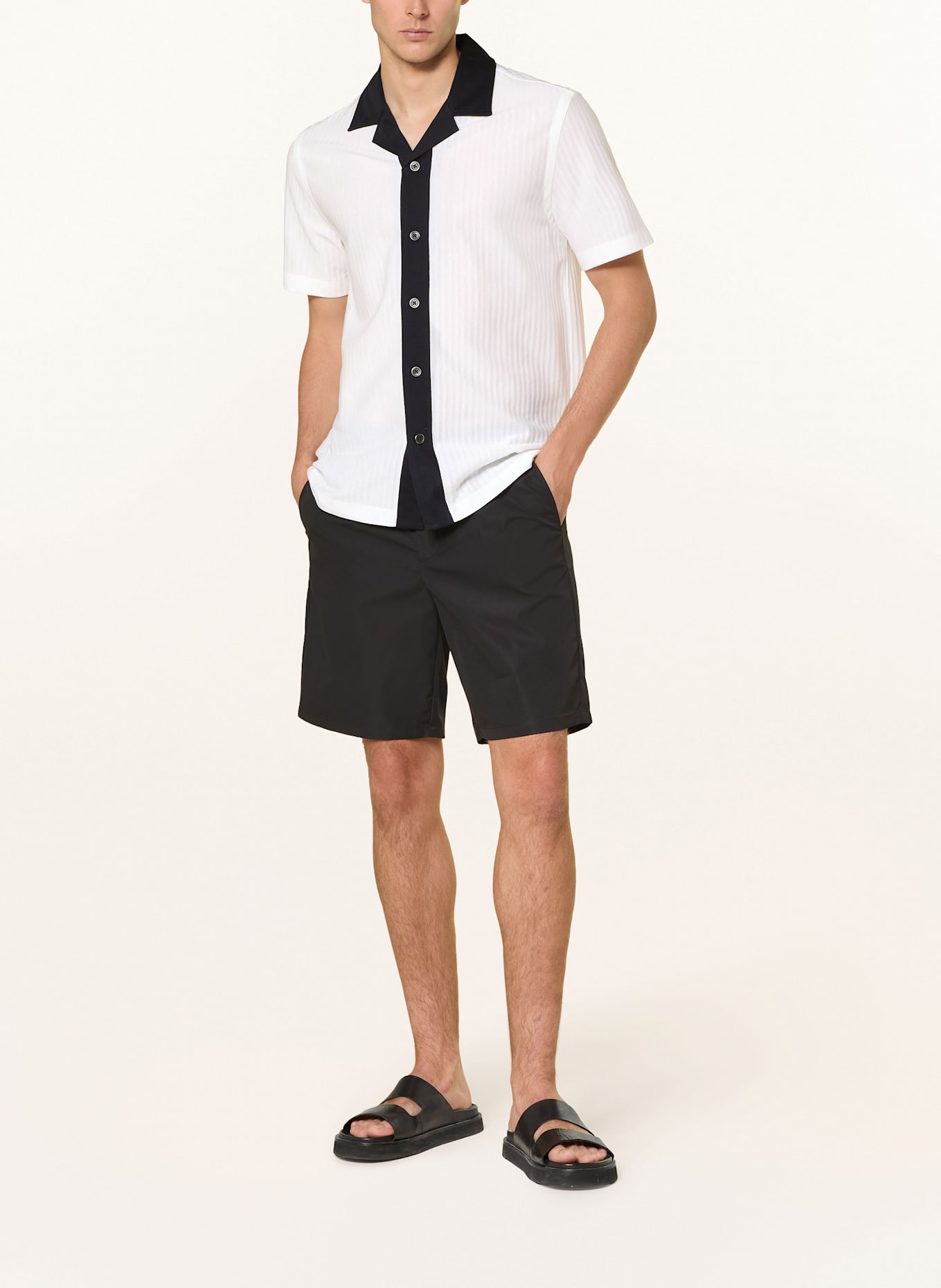 REISS Resorthemd ASTER Regular Fit aus Jersey: WEISS