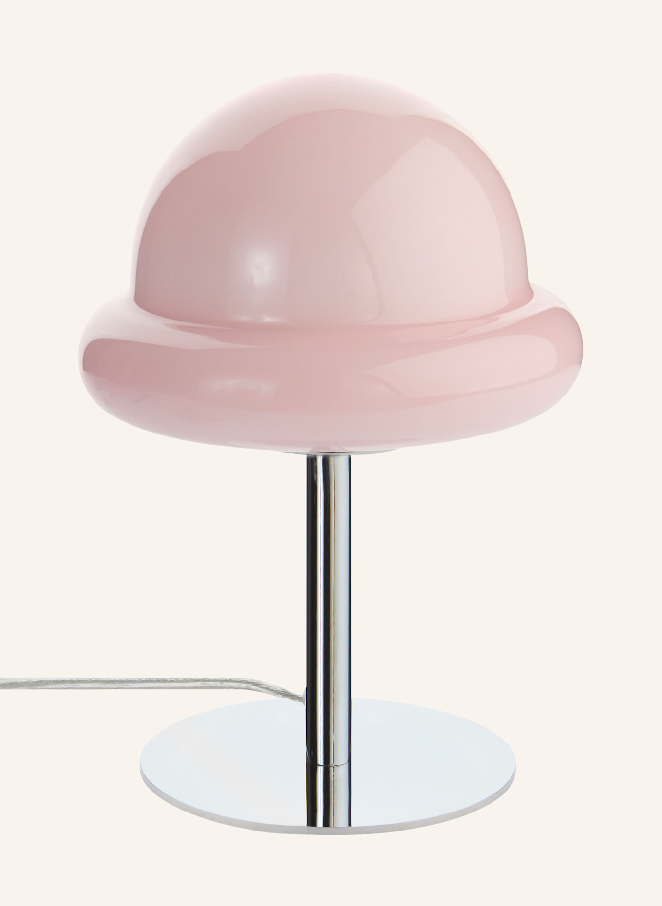 Jotex Tischleuchte BUBBA: HELLROSA / SILBER