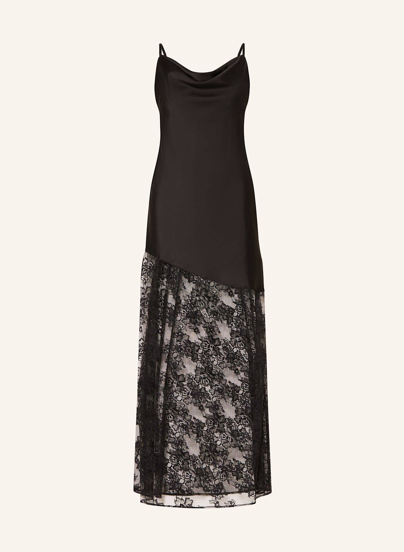 ADRIANNA PAPELL Abendkleid mit Lochspitze: SCHWARZ