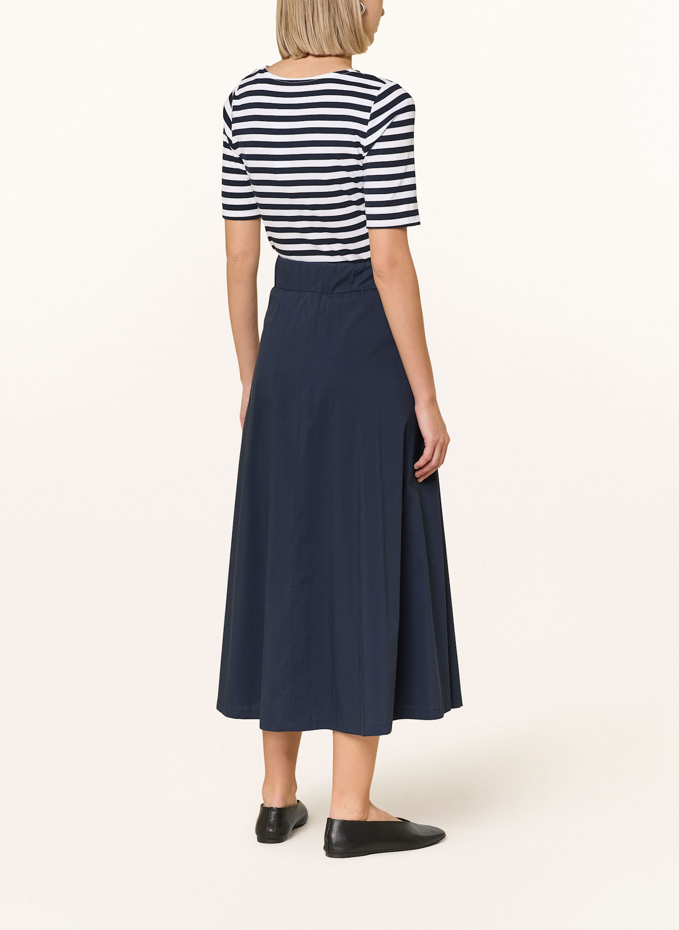 ZAÍDA T-shirt: WHITE / DARK BLUE