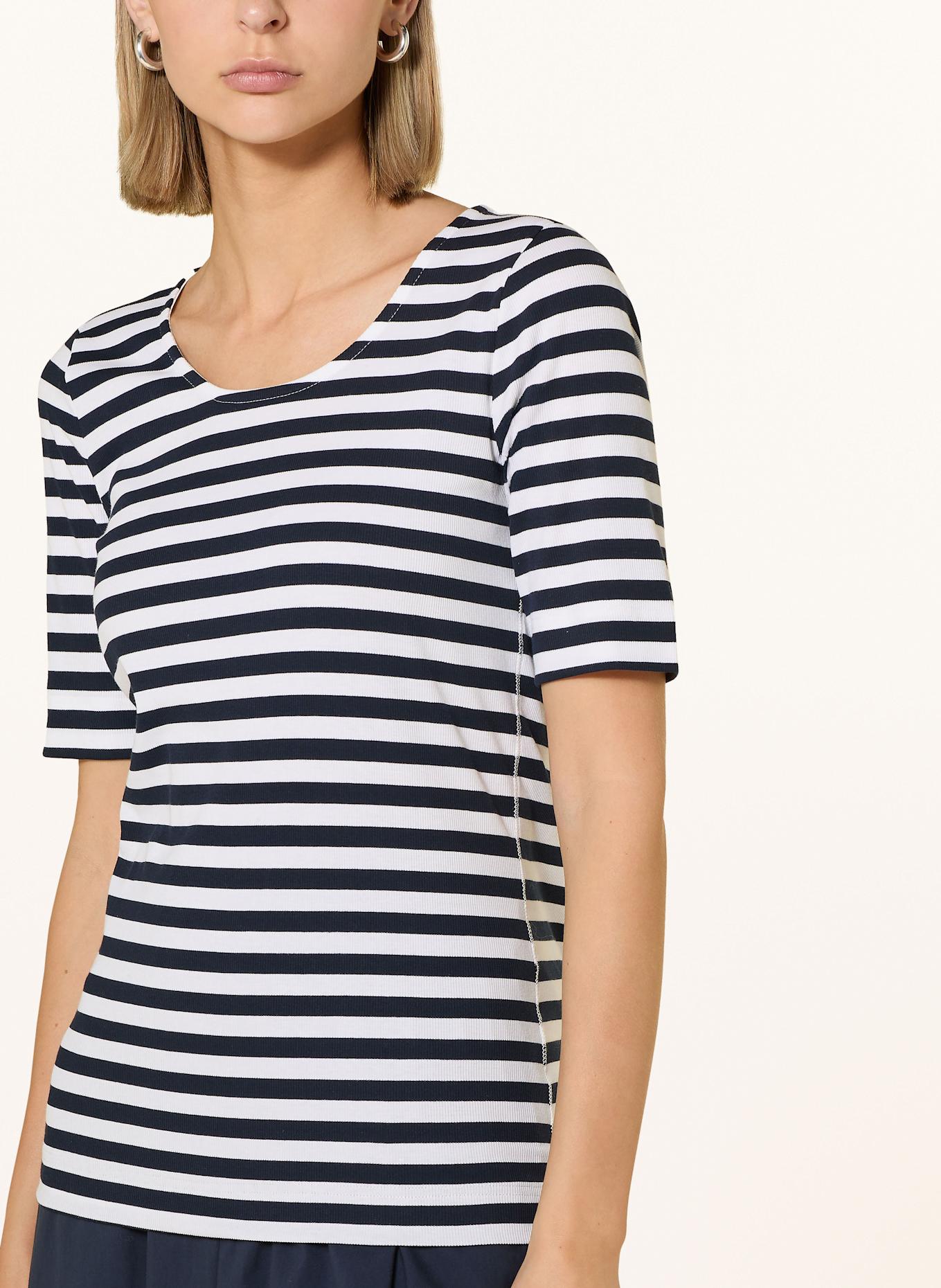 ZAÍDA T-shirt: WHITE / DARK BLUE