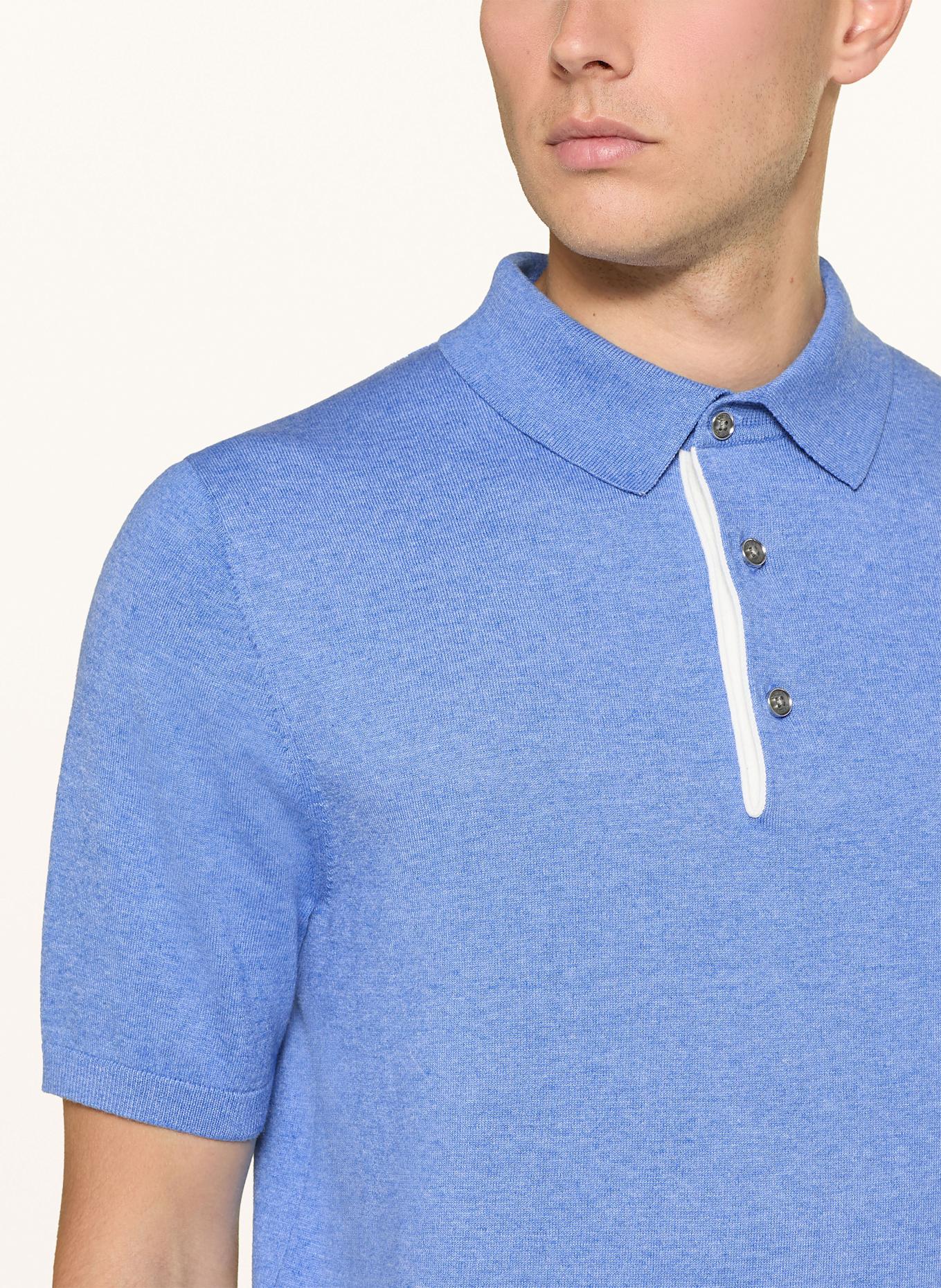 REISS Strick-Poloshirt FINCH Regular Fit: BLAU