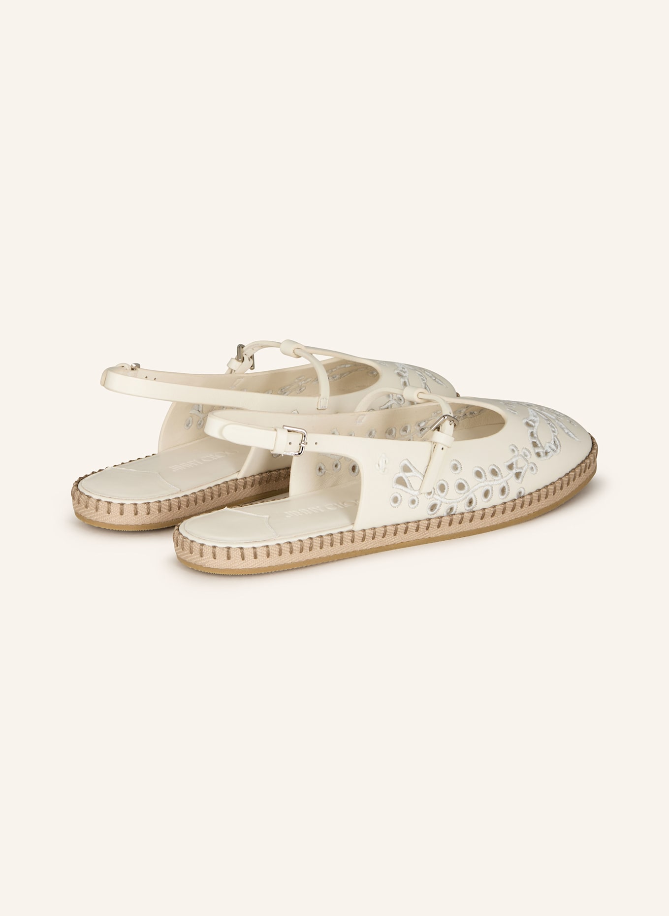 JIMMY CHOO Mary-Jane-Ballerinas AMIEE FLAT: ECRU