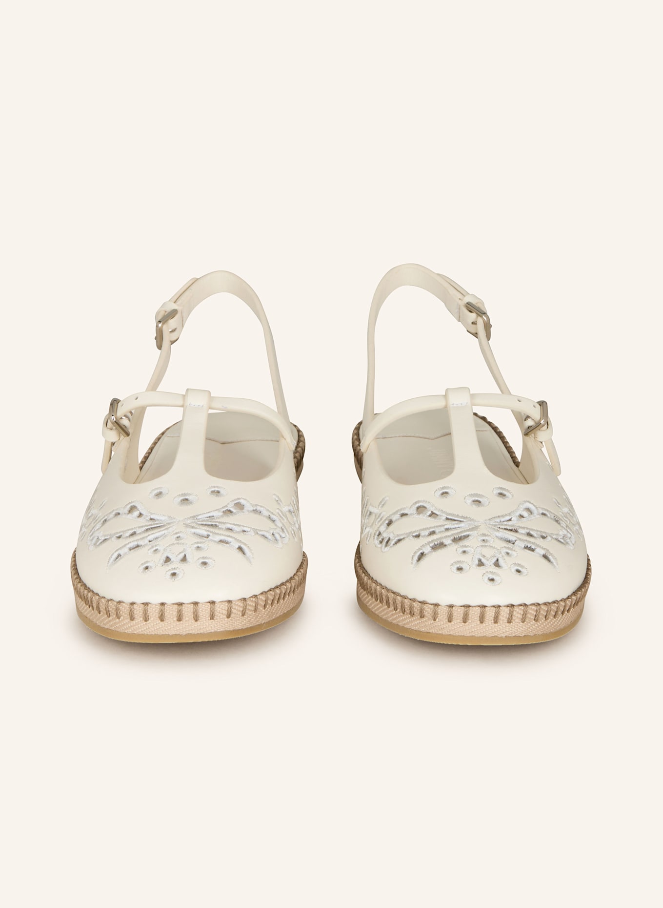 JIMMY CHOO Mary-Jane-Ballerinas AMIEE FLAT: ECRU
