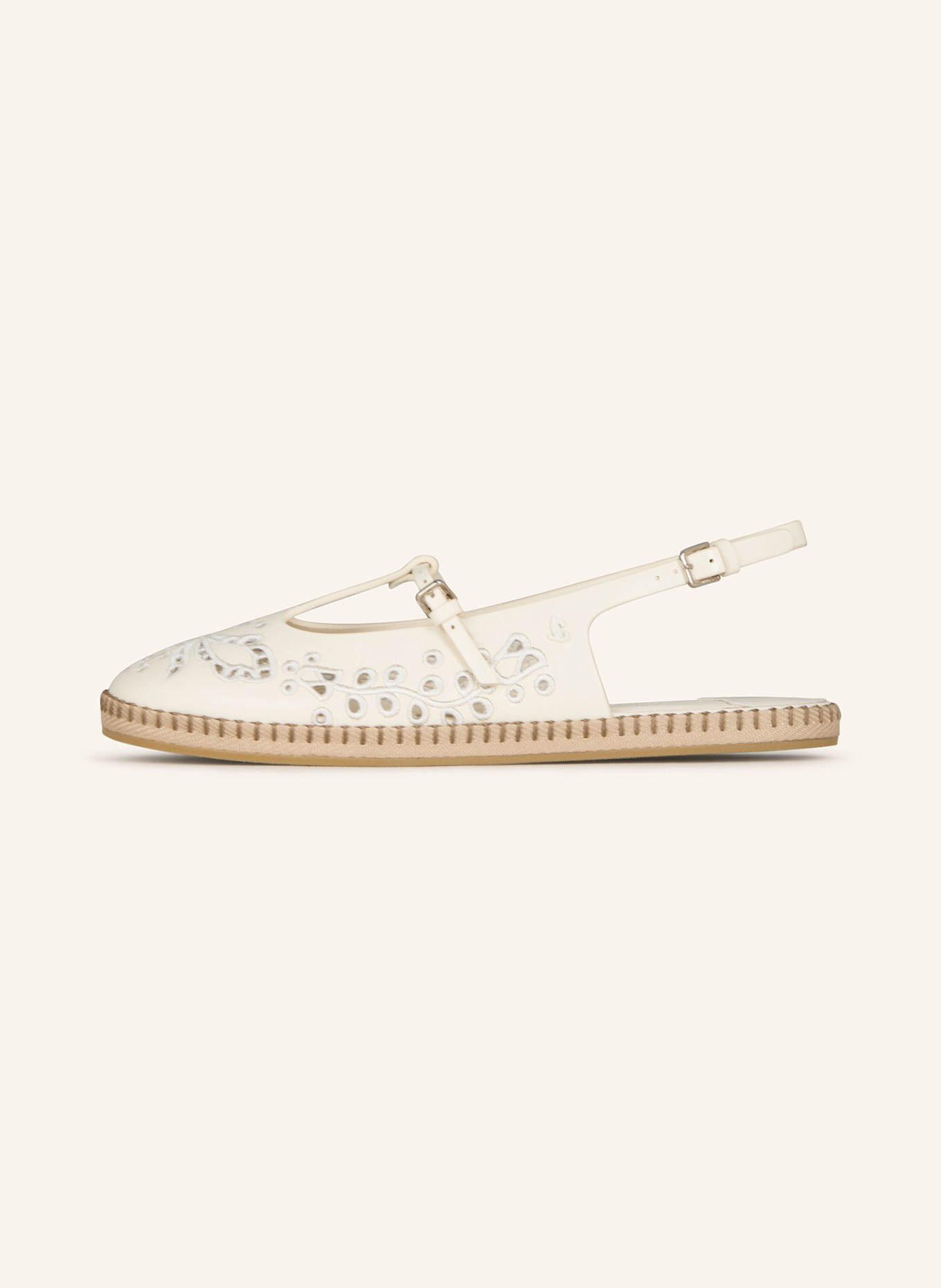 JIMMY CHOO Mary-Jane-Ballerinas AMIEE FLAT: ECRU