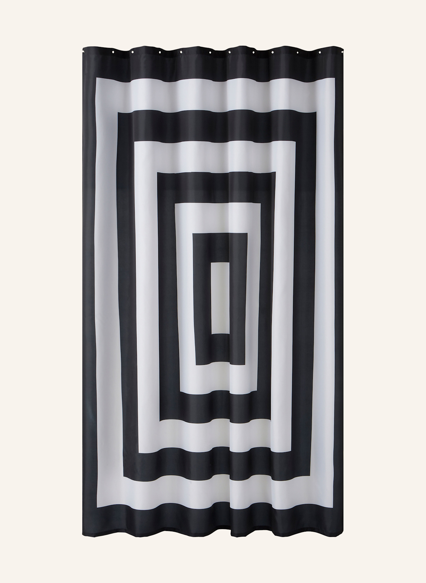 Jotex Rideau de douche WILLIAM: NOIR / BLANC