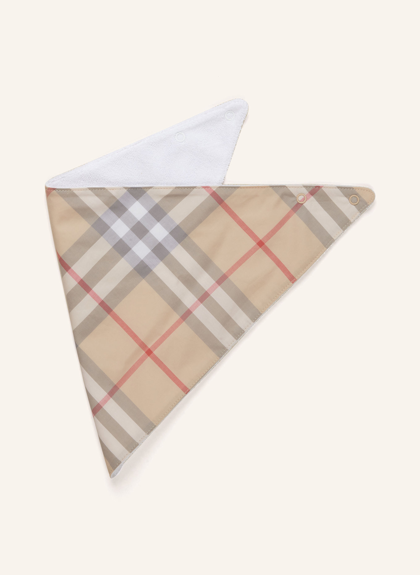 BURBERRY 2er-Set Lätzchen: WEISS/ BEIGE