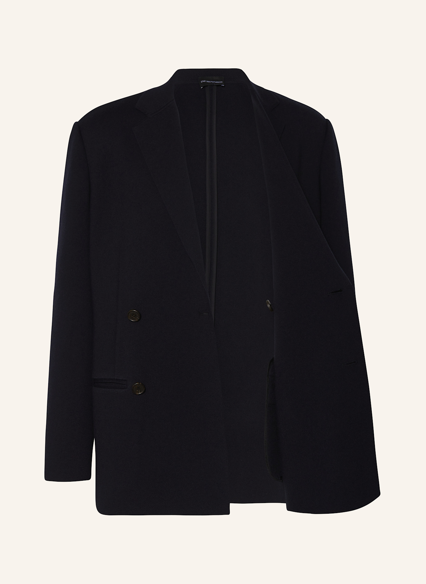 EMPORIO ARMANI Stricksakko Regular Fit: DUNKELBLAU