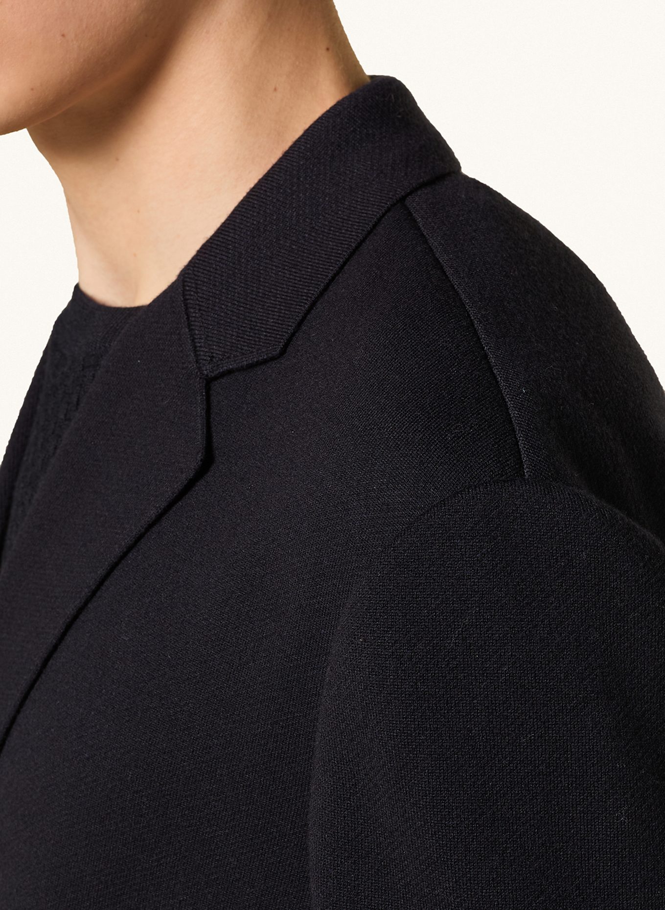 EMPORIO ARMANI Stricksakko Regular Fit: DUNKELBLAU