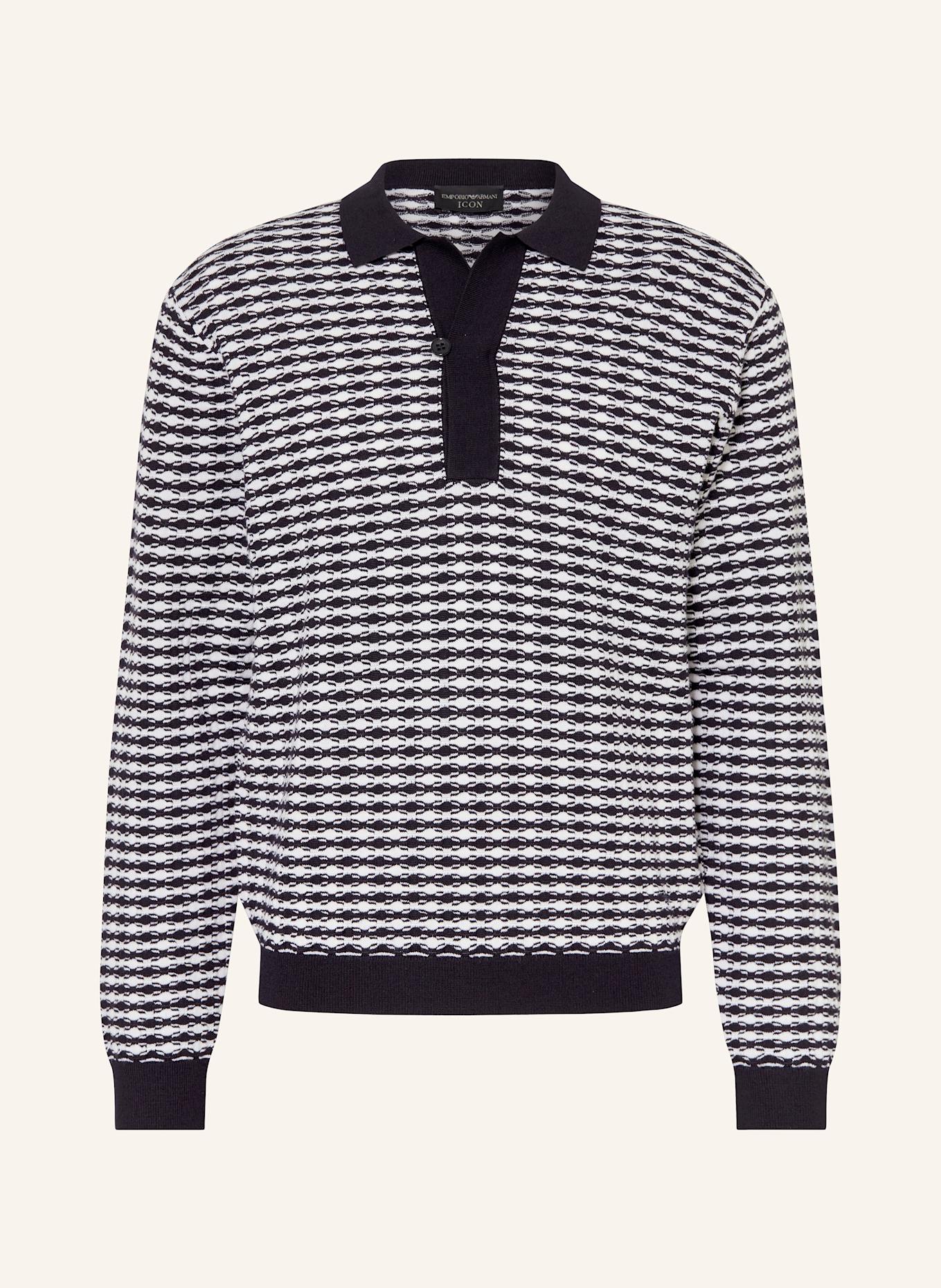 EMPORIO ARMANI Pullover: WEISS / DUNKELBLAU