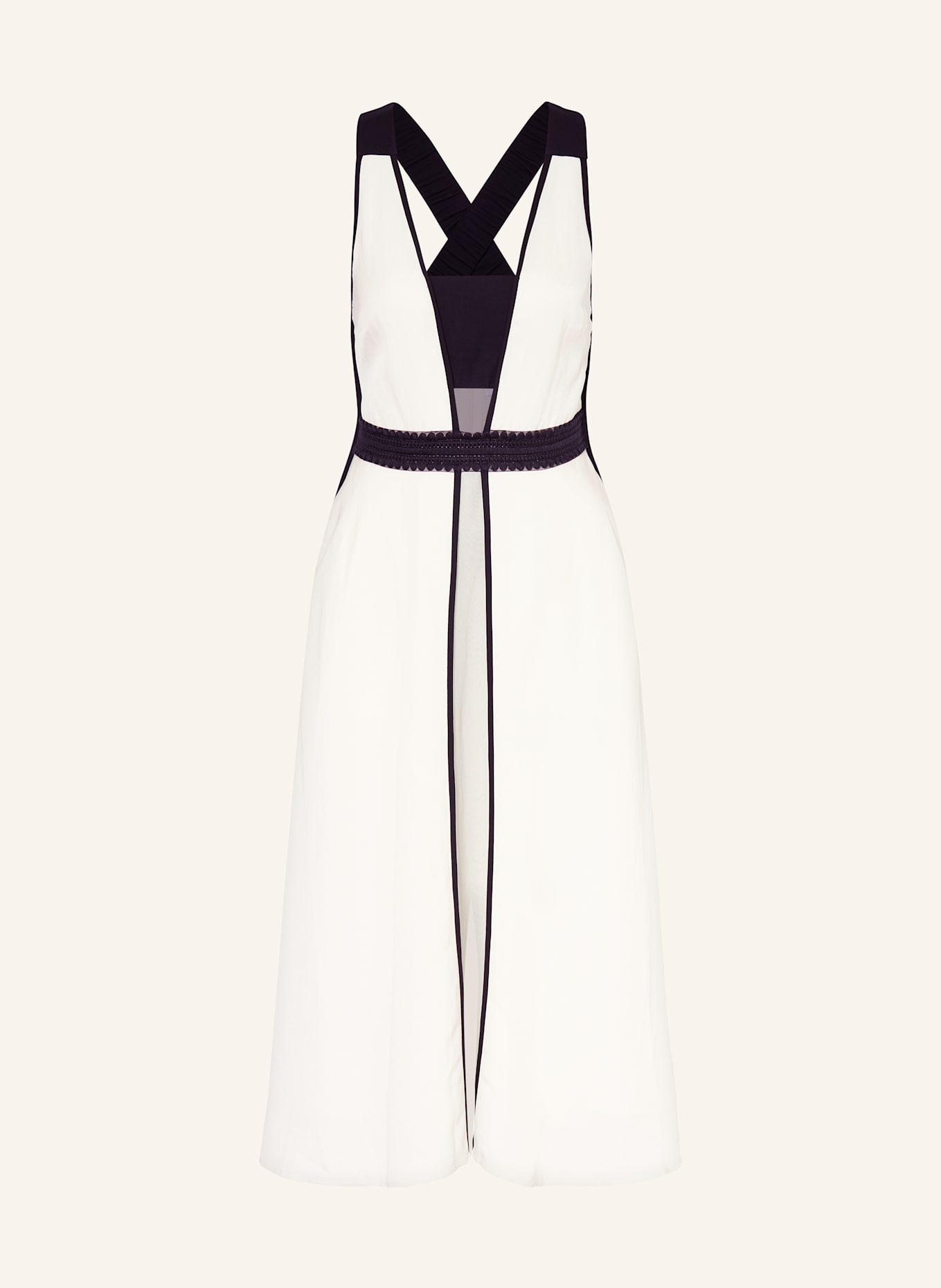 【海外限定】REISSワンピース☆Ivory/Black Valencia Contrast T Reiss Valencia Contrast Sleeveless Midi Dress | Nordstrom