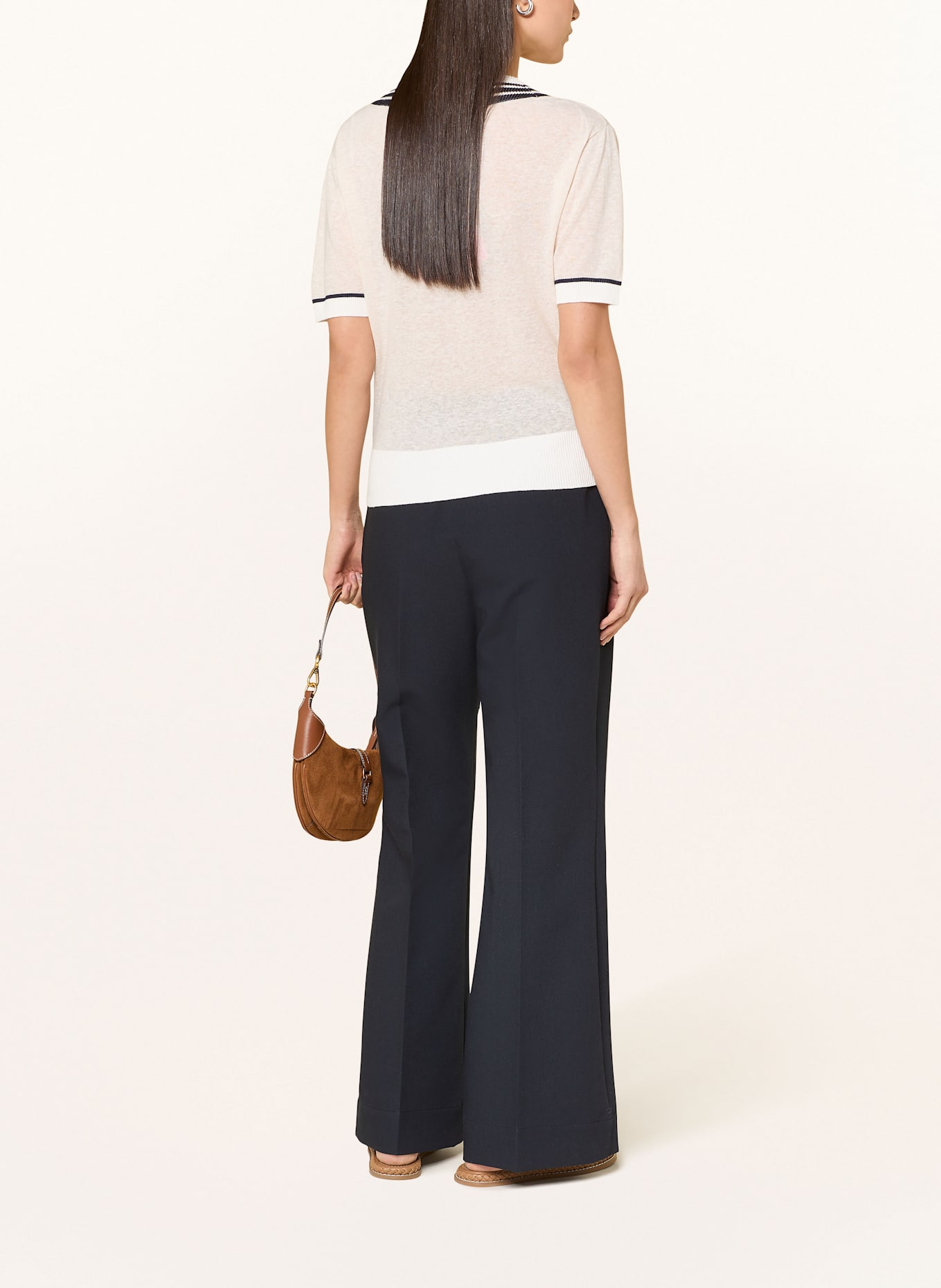 REISS T-Shirt IDA: CREME / SCHWARZ