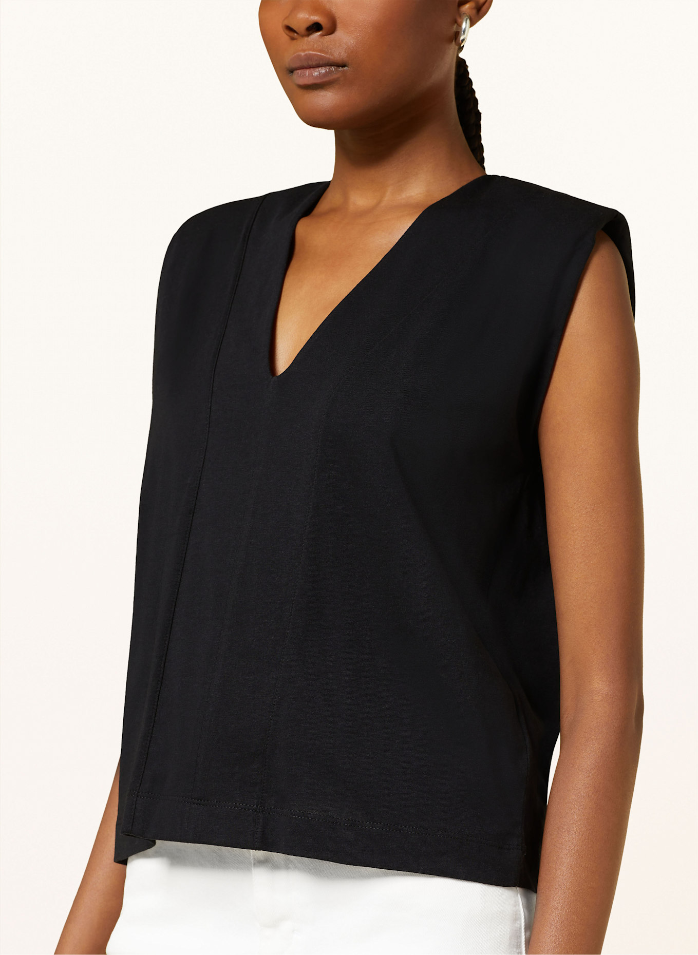 REISS Top BOXY: SCHWARZ