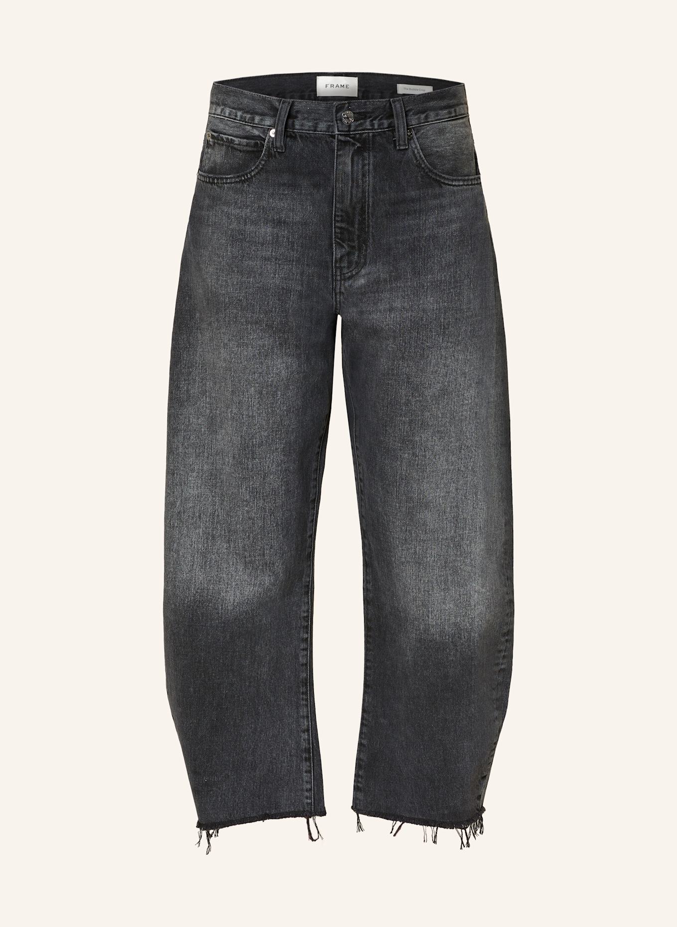 FRAME Barrel Jeans THE BUBBLE CROP: LMTF LIMITLESS RAW FRAY