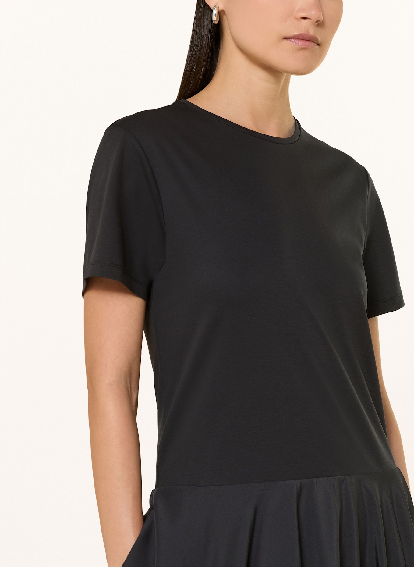 COS Kleid im Materialmix: SCHWARZ