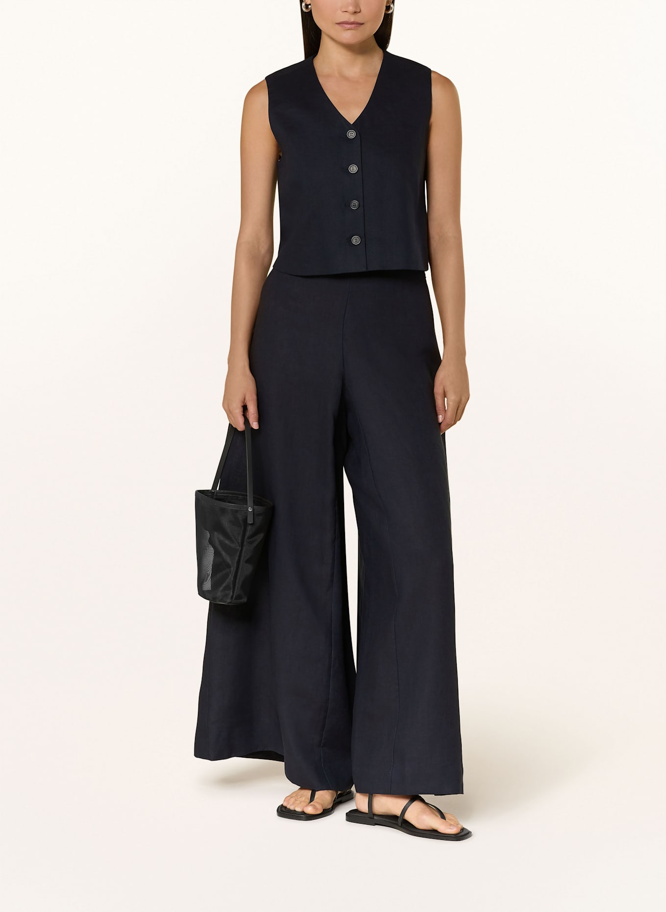 COS Blazerweste aus Leinen: DUNKELBLAU